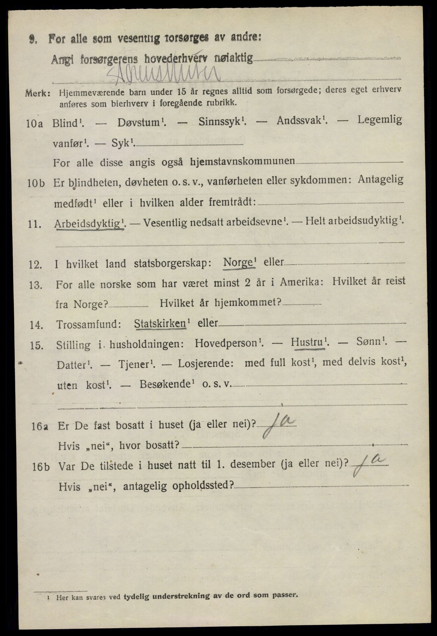 SAO, 1920 census for Mysen, 1920, p. 2938