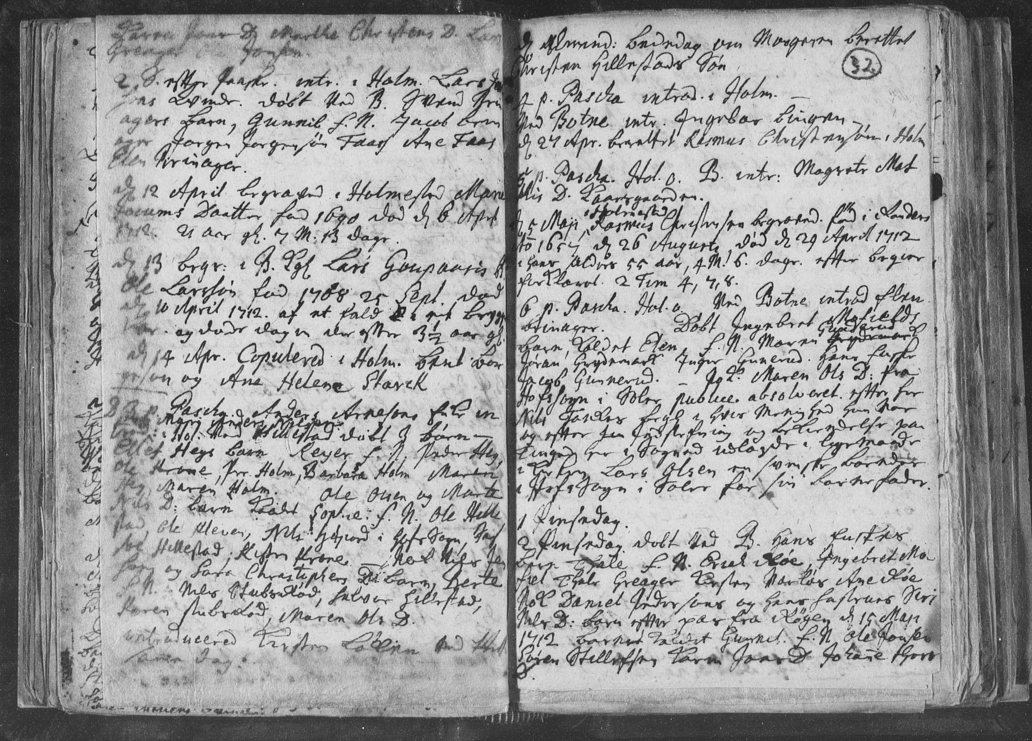 Botne kirkebøker, AV/SAKO-A-340/F/Fa/L0001b: Parish register (official) no. I 1B, 1707-1722, p. 32