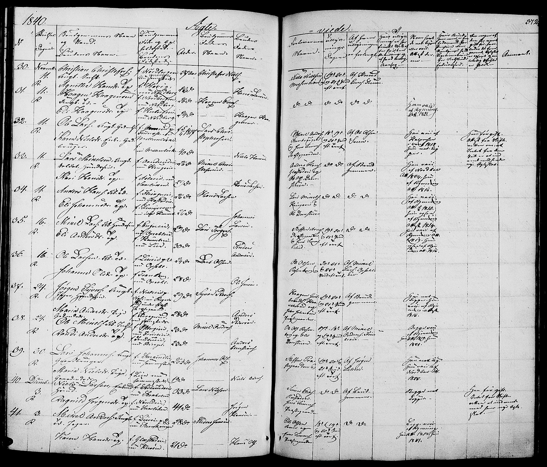 Ringsaker prestekontor, AV/SAH-PREST-014/L/La/L0005: Parish register (copy) no. 5, 1839-1850, p. 372