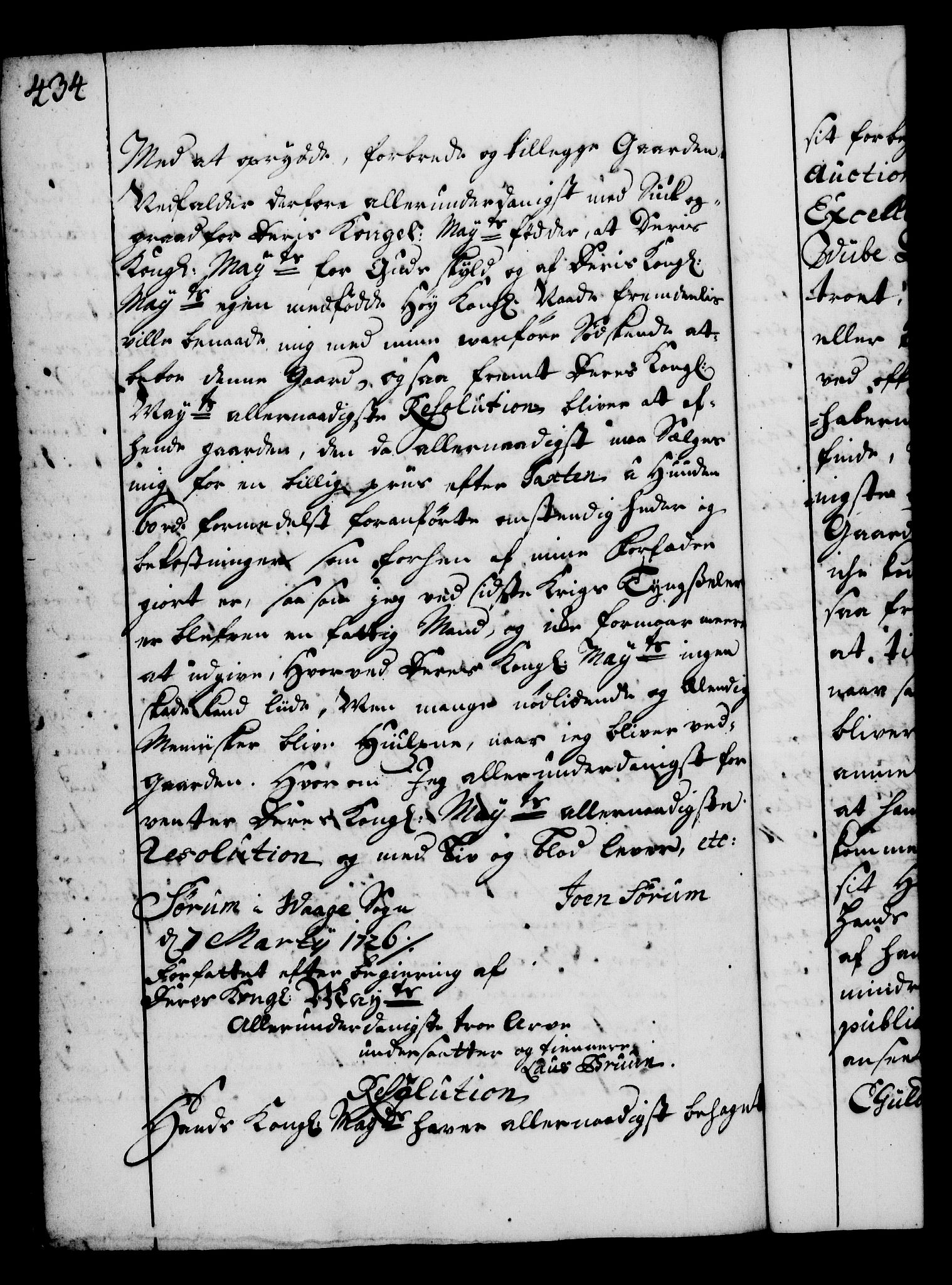 Rentekammeret, Kammerkanselliet, AV/RA-EA-3111/G/Gg/Gga/L0002: Norsk ekspedisjonsprotokoll med register (merket RK 53.2), 1723-1727, p. 434