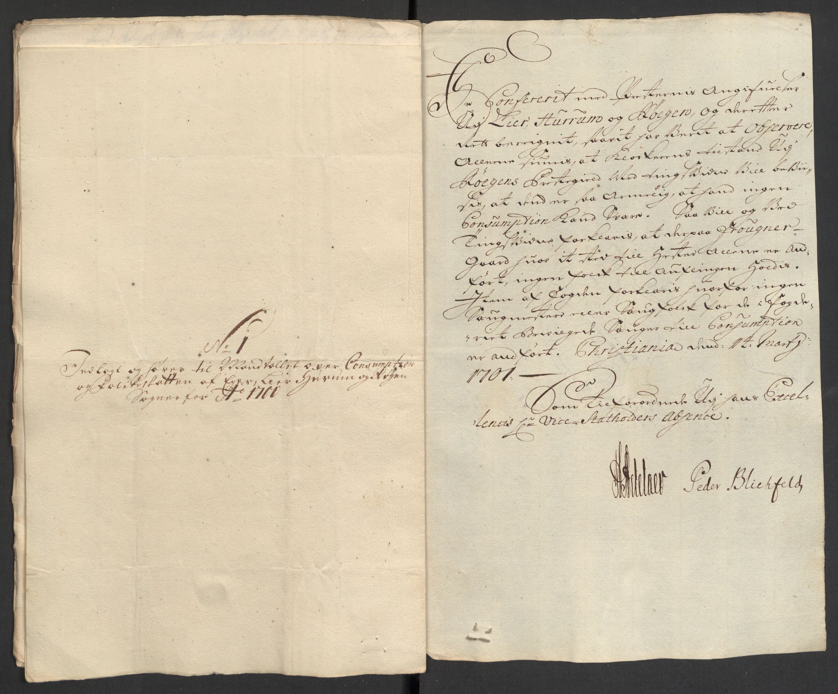 Rentekammeret inntil 1814, Reviderte regnskaper, Fogderegnskap, AV/RA-EA-4092/R30/L1697: Fogderegnskap Hurum, Røyken, Eiker og Lier, 1700-1701, p. 175