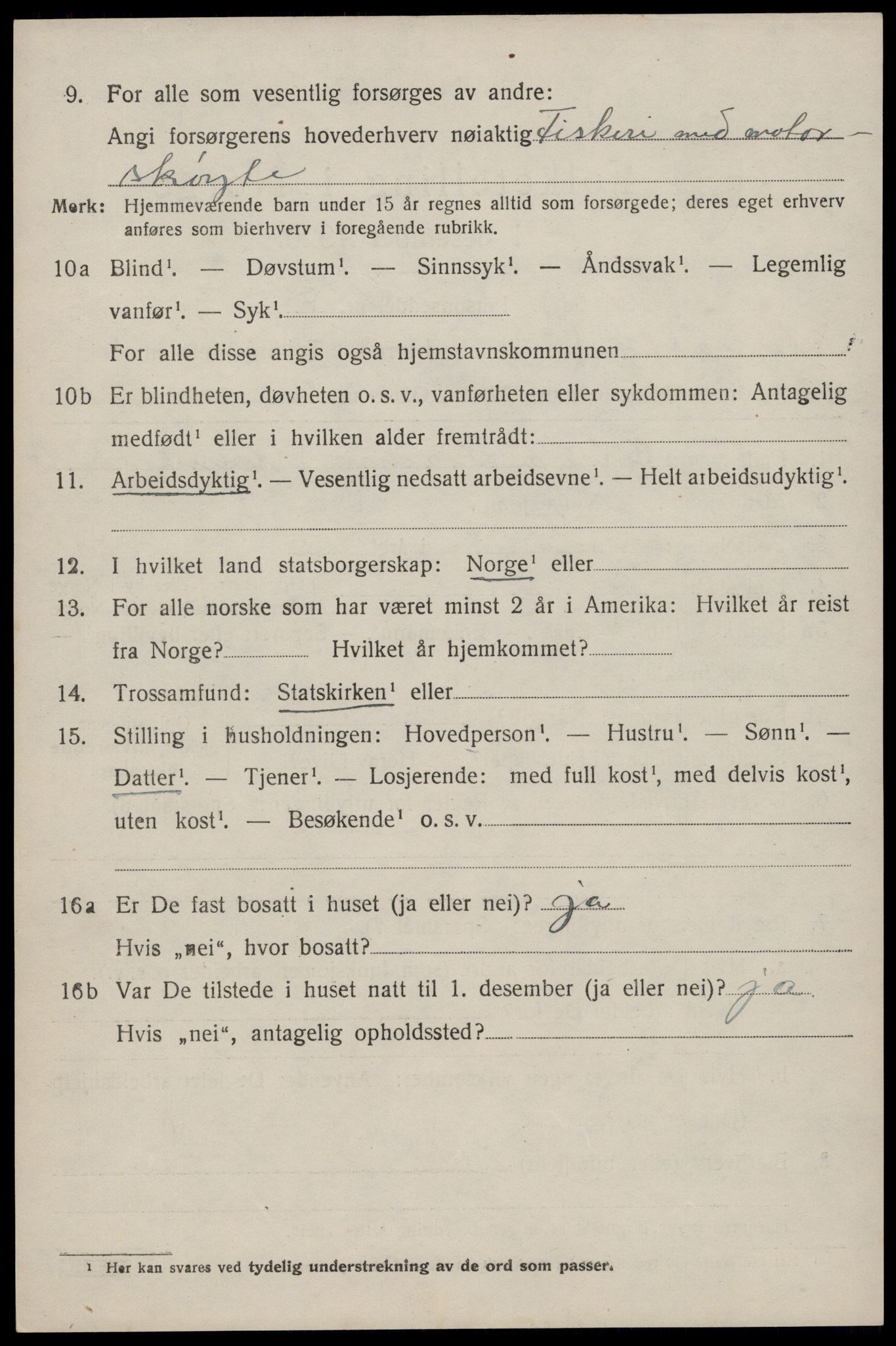 SAST, 1920 census for Torvastad, 1920, p. 4975