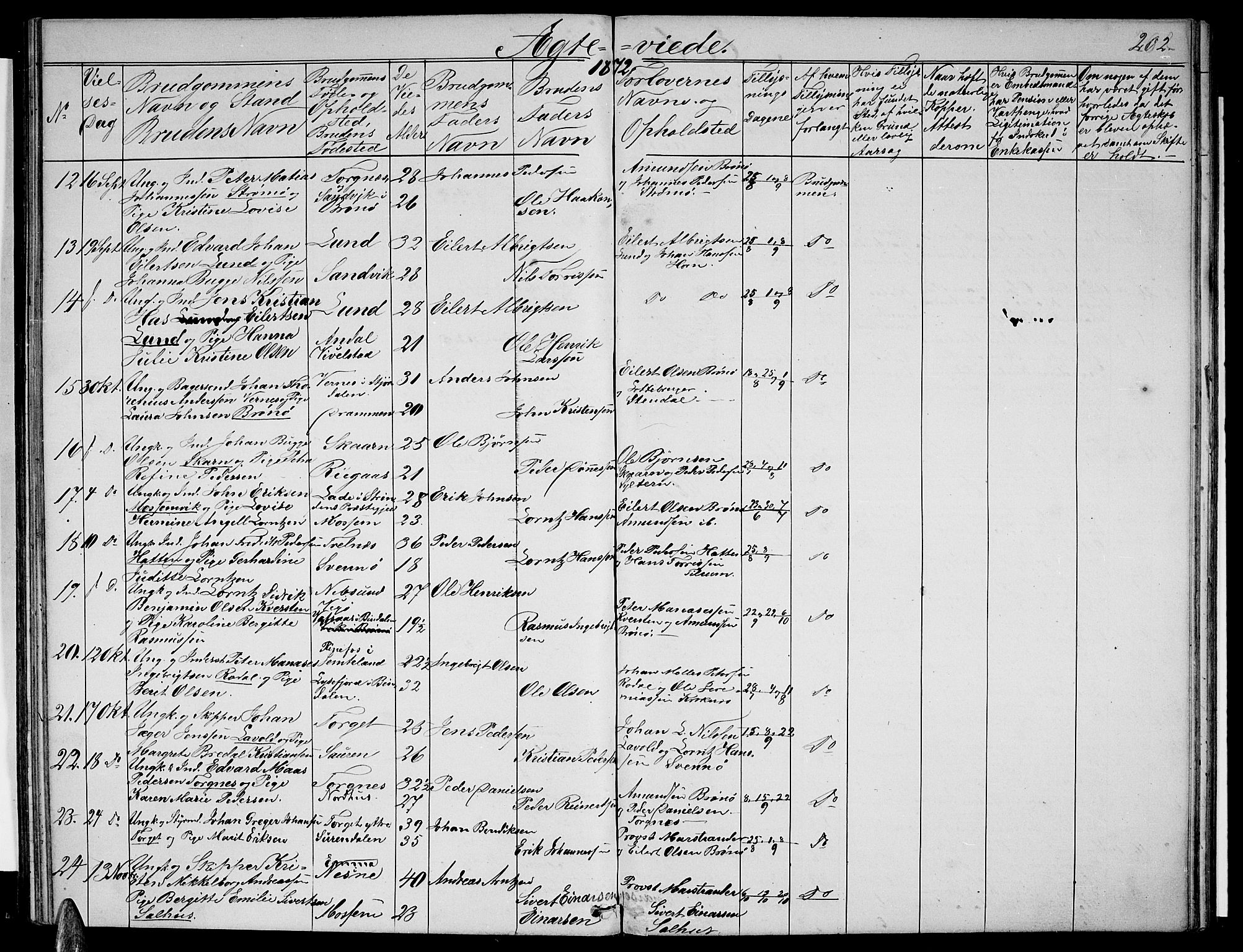 Ministerialprotokoller, klokkerbøker og fødselsregistre - Nordland, SAT/A-1459/813/L0212: Parish register (copy) no. 813C04, 1864-1886, p. 202