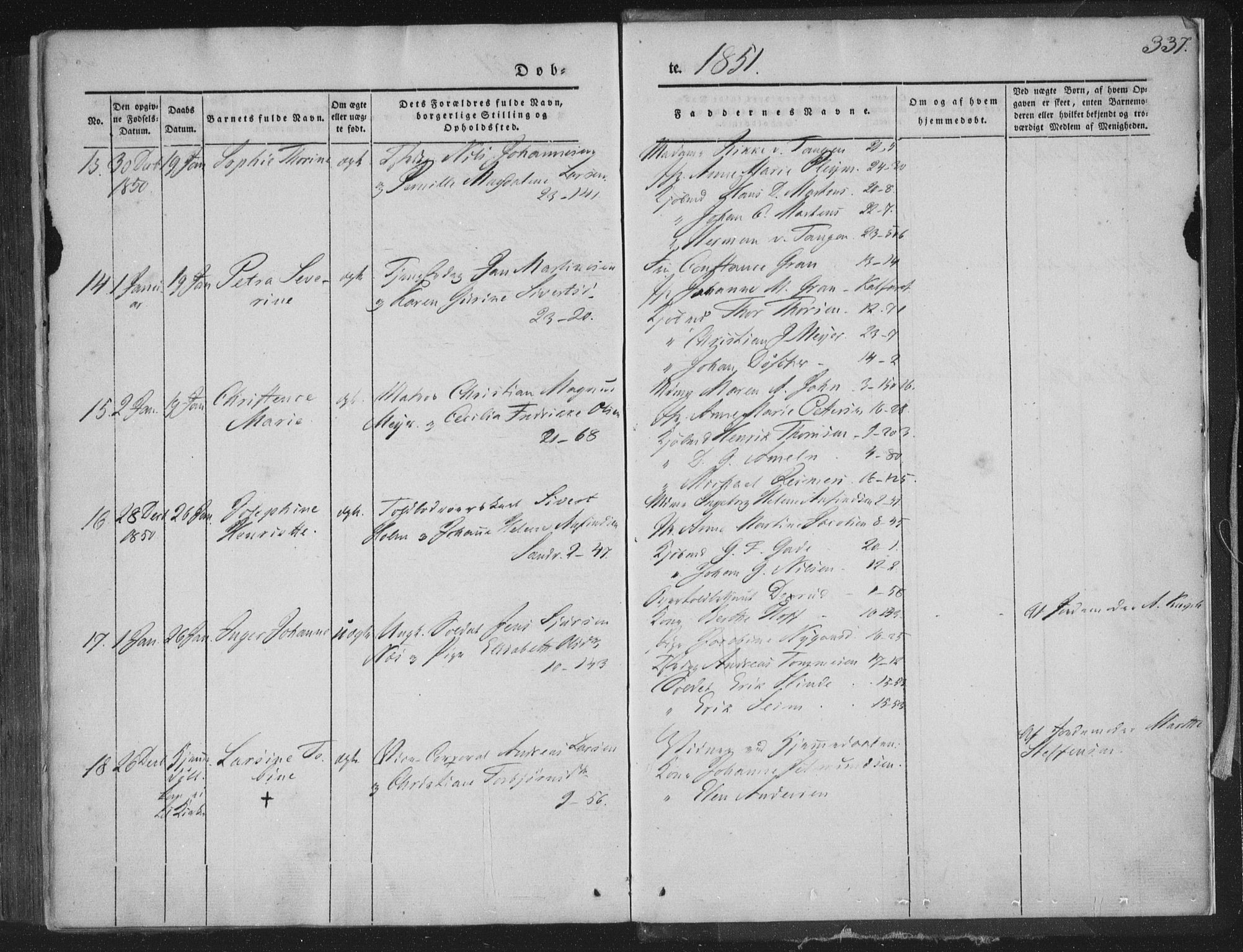 Korskirken sokneprestembete, SAB/A-76101/H/Haa/L0016: Parish register (official) no. B 2, 1841-1851, p. 337