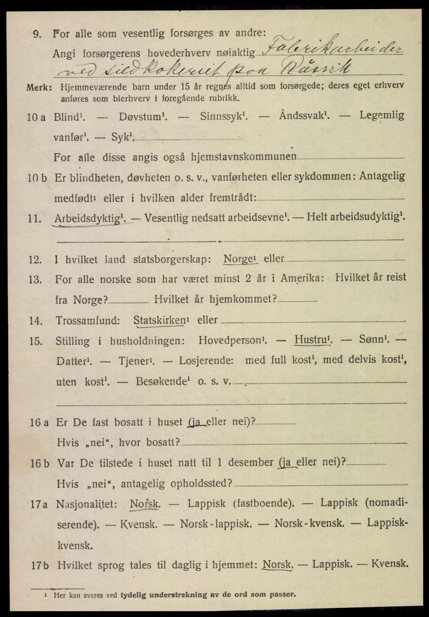 SAT, 1920 census for Sørfold, 1920, p. 1902