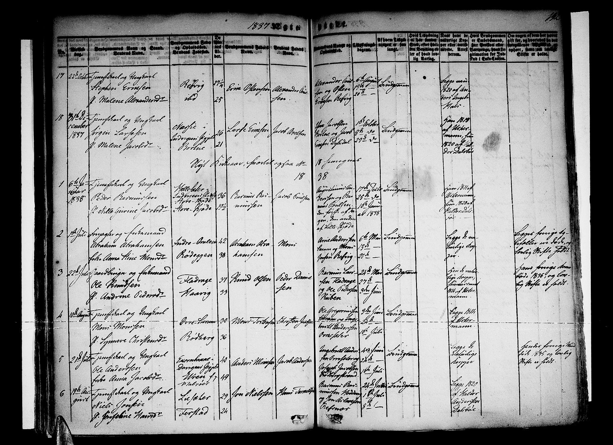 Selje sokneprestembete, SAB/A-99938/H/Ha/Haa/Haaa: Parish register (official) no. A 9, 1829-1844, p. 192