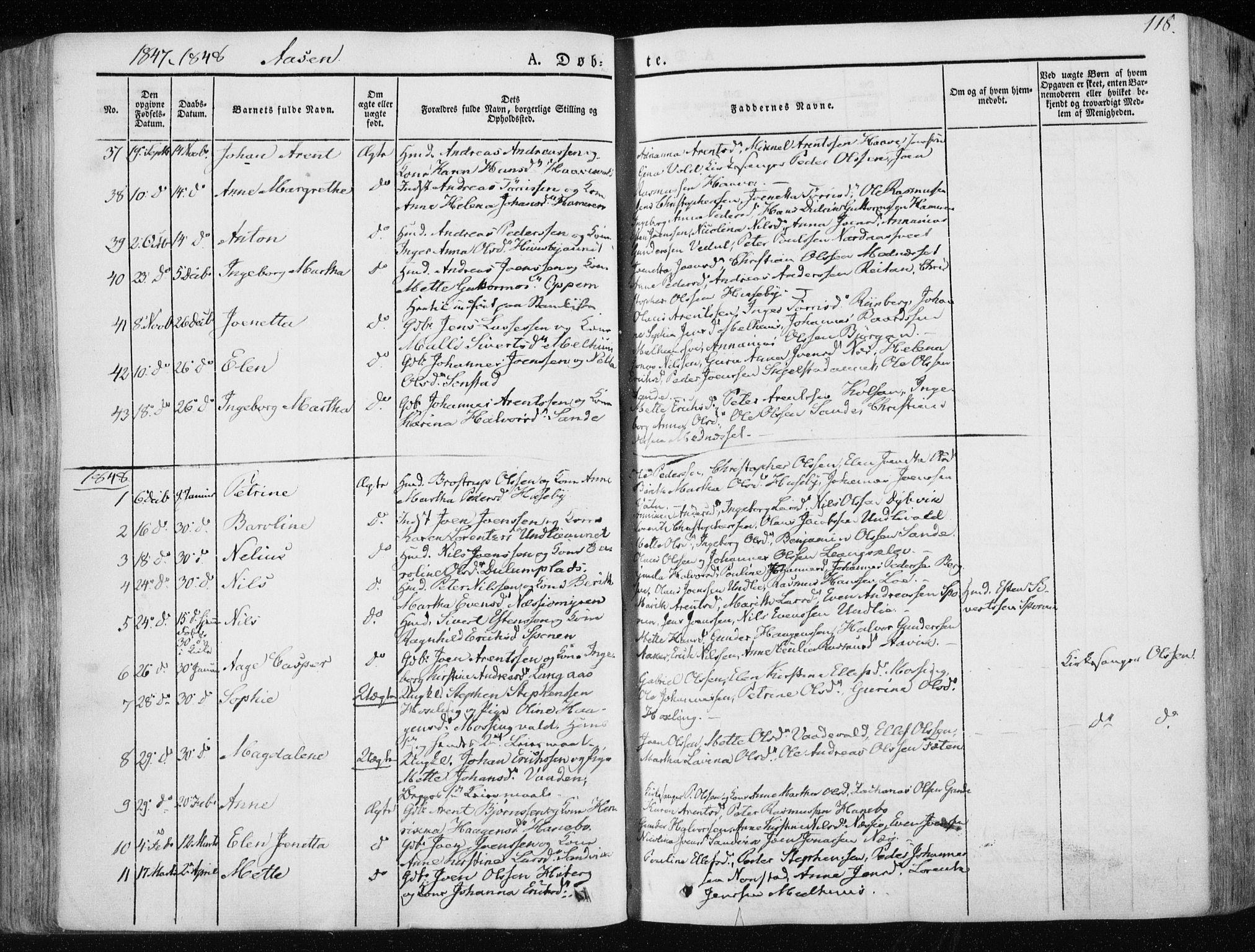 Ministerialprotokoller, klokkerbøker og fødselsregistre - Nord-Trøndelag, SAT/A-1458/713/L0115: Parish register (official) no. 713A06, 1838-1851, p. 118