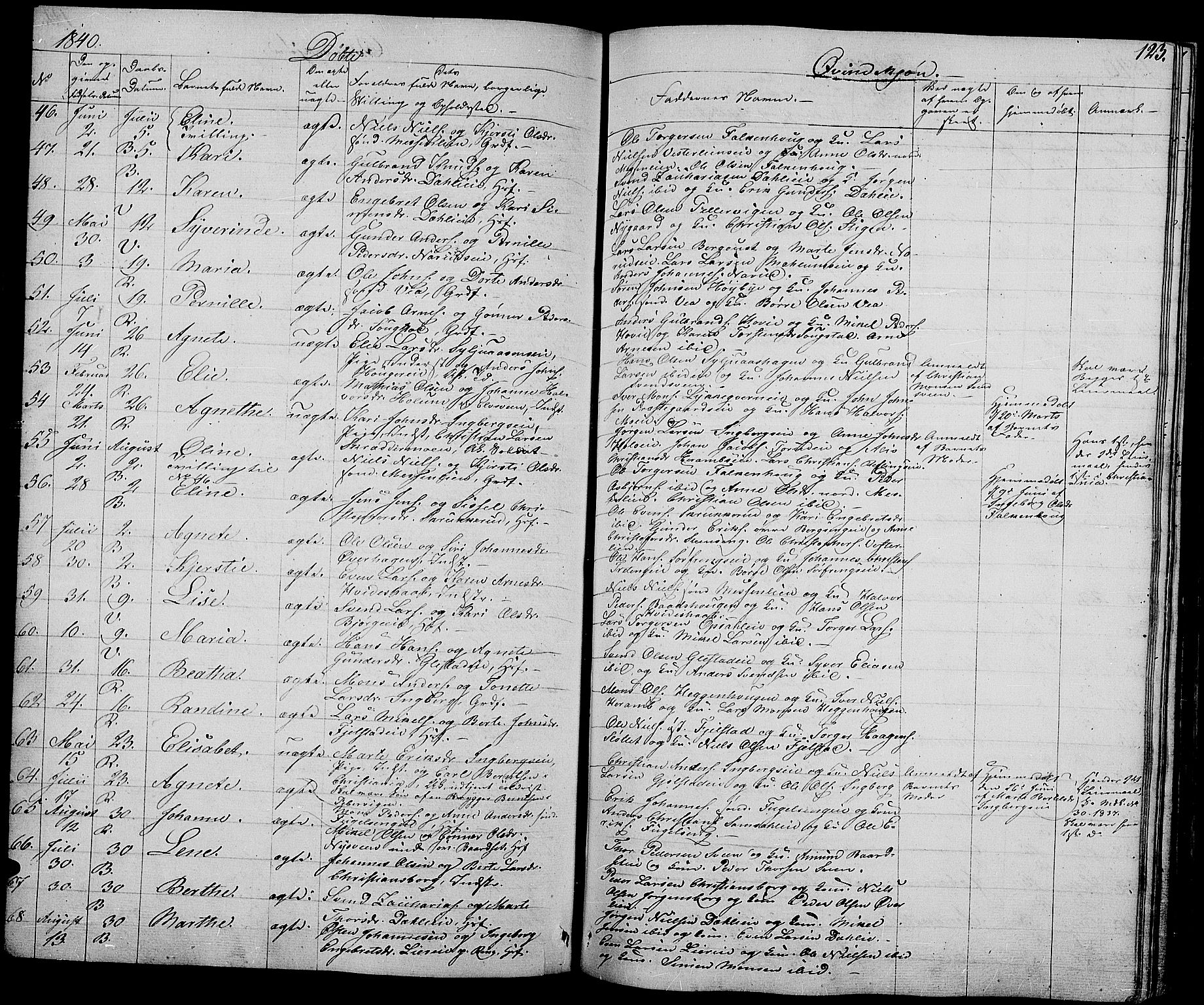 Ringsaker prestekontor, AV/SAH-PREST-014/L/La/L0005: Parish register (copy) no. 5, 1839-1850, p. 123