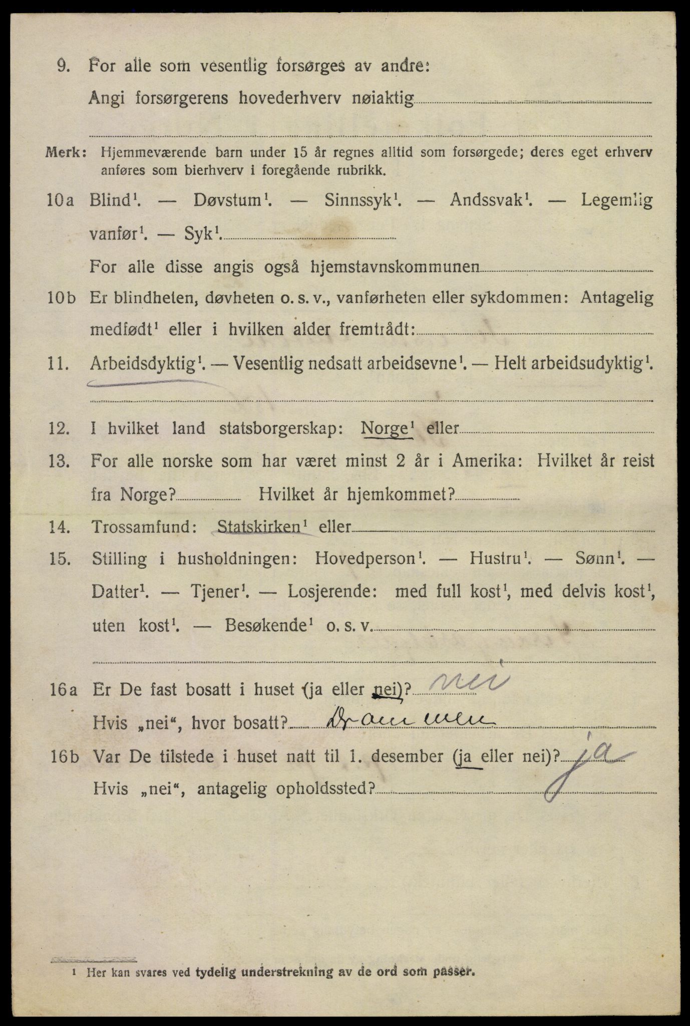 SAKO, 1920 census for Sande, 1920, p. 4049