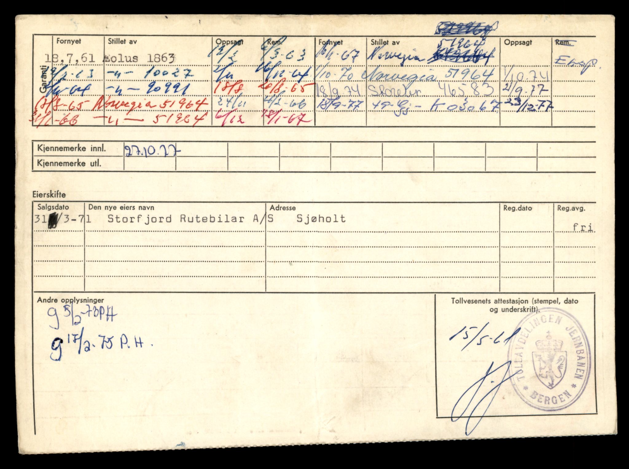 Møre og Romsdal vegkontor - Ålesund trafikkstasjon, AV/SAT-A-4099/F/Fe/L0012: Registreringskort for kjøretøy T 1290 - T 1450, 1927-1998, p. 1457