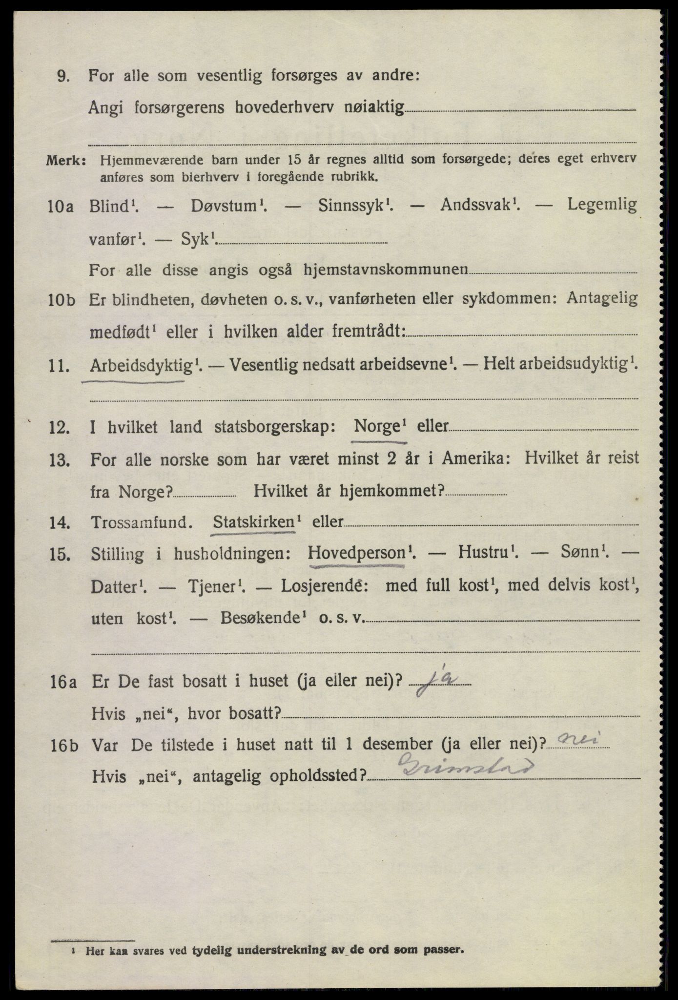 SAKO, 1920 census for Sem, 1920, p. 3620