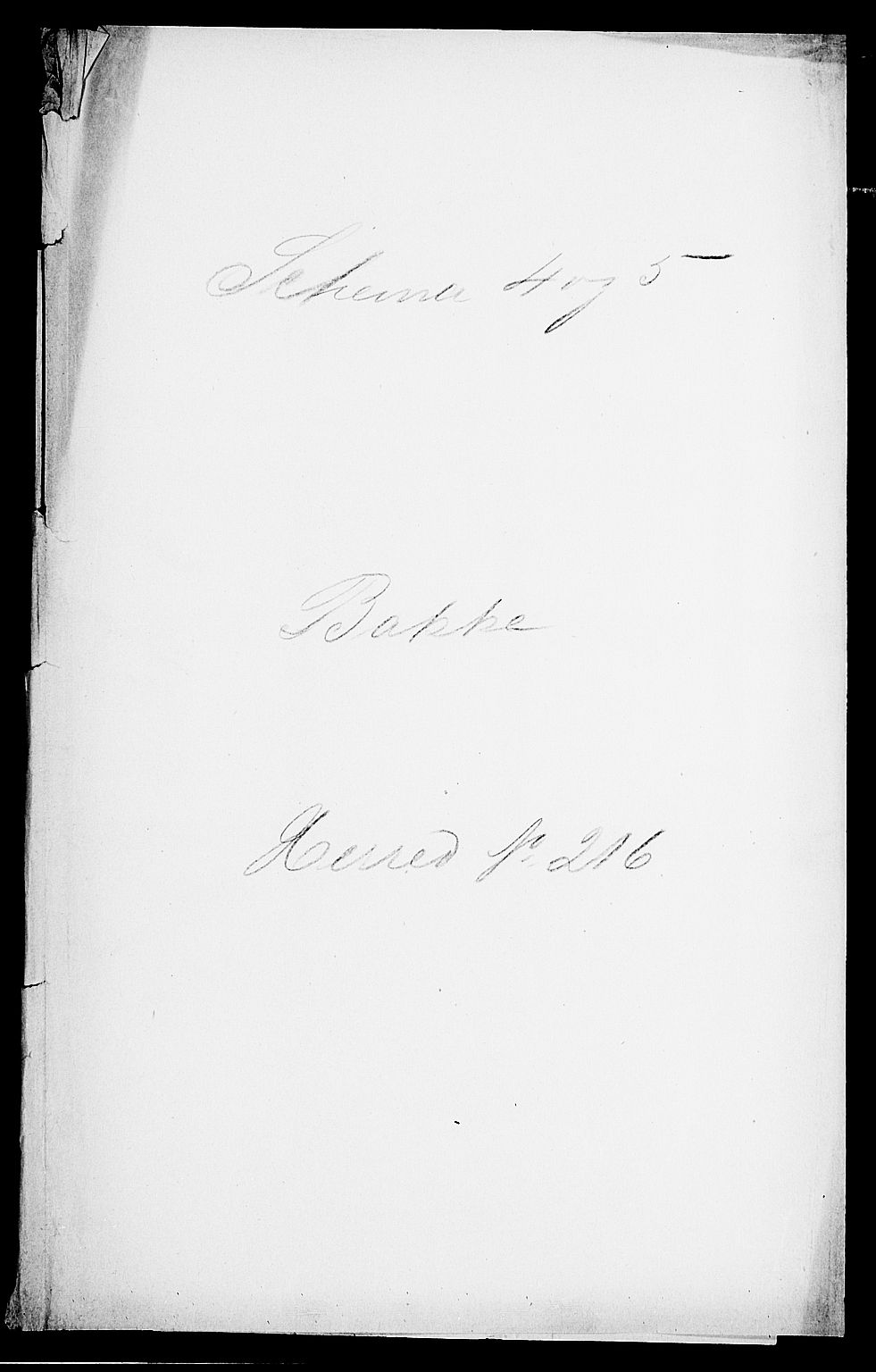 SAK, 1900 census for Bakke, 1900, p. 1