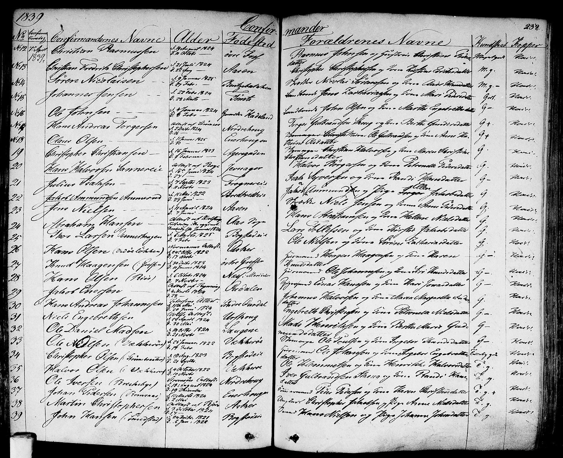 Aker prestekontor kirkebøker, SAO/A-10861/F/L0018: Parish register (official) no. 17, 1829-1852, p. 238