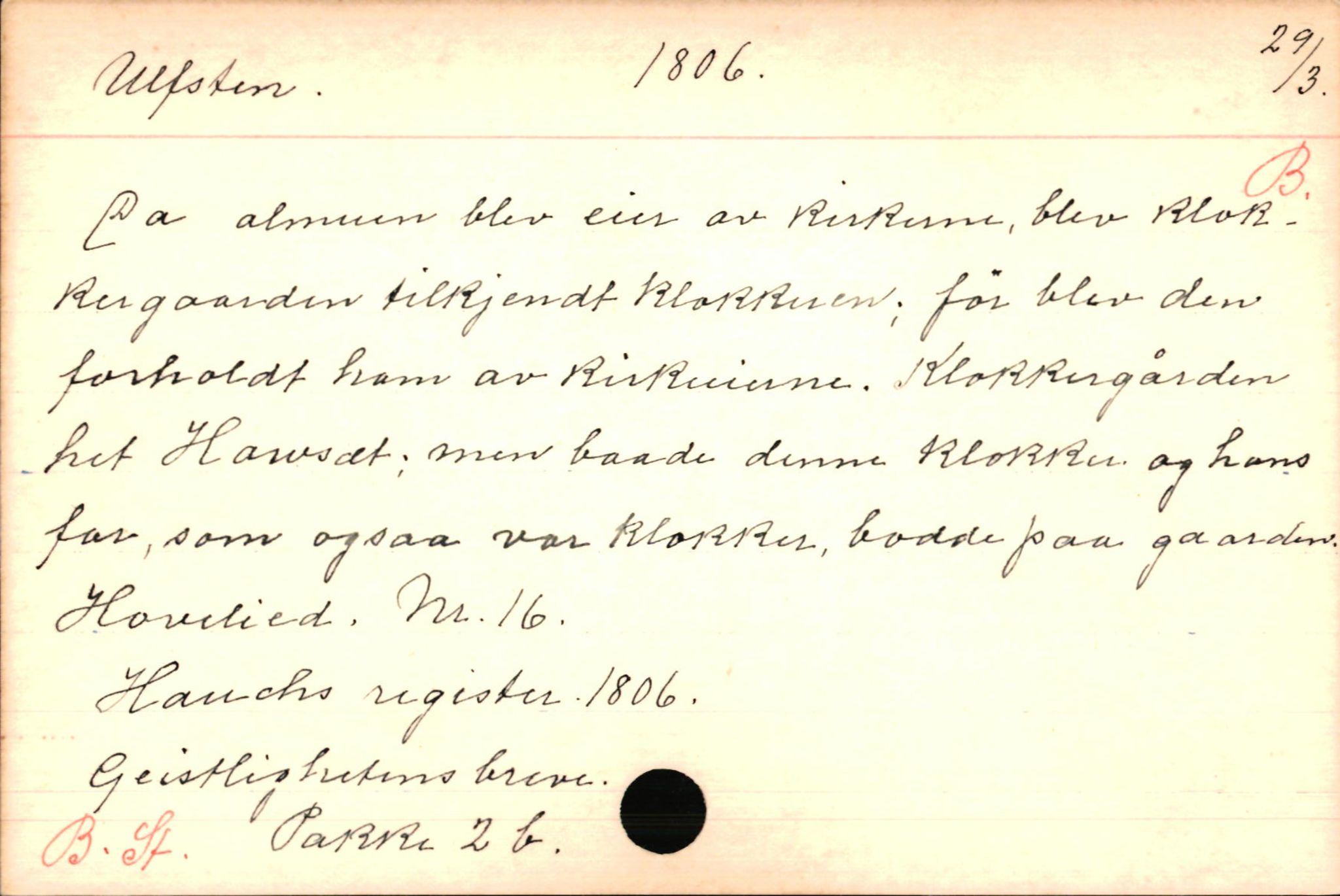Haugen, Johannes - lærer, AV/SAB-SAB/PA-0036/01/L0001: Om klokkere og lærere, 1521-1904, p. 10598