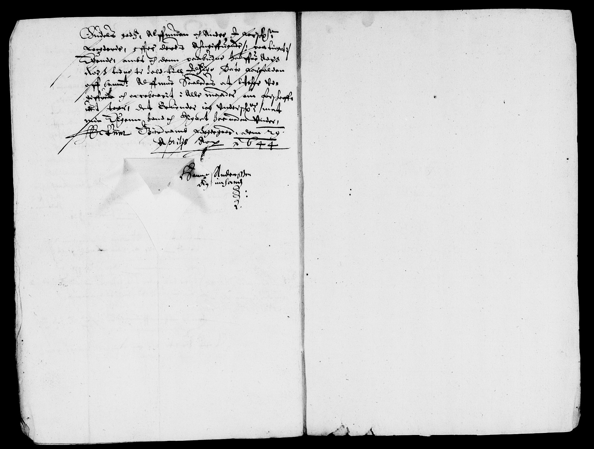 Rentekammeret inntil 1814, Reviderte regnskaper, Lensregnskaper, AV/RA-EA-5023/R/Rb/Rba/L0179: Akershus len, 1643-1644