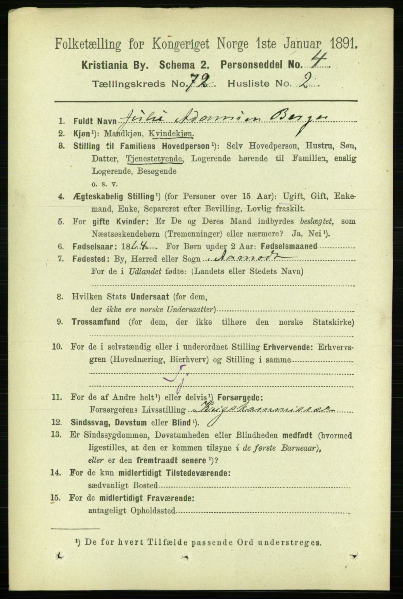 RA, 1891 census for 0301 Kristiania, 1891, p. 39209