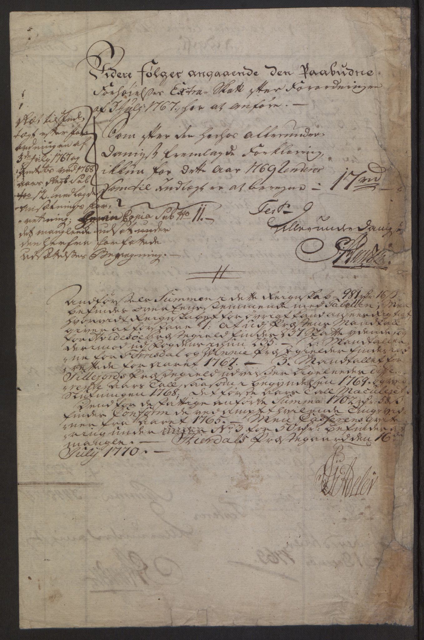 Rentekammeret inntil 1814, Reviderte regnskaper, Fogderegnskap, AV/RA-EA-4092/R38/L2293: Ekstraskatten Øvre Telemark, 1762-1770, p. 141