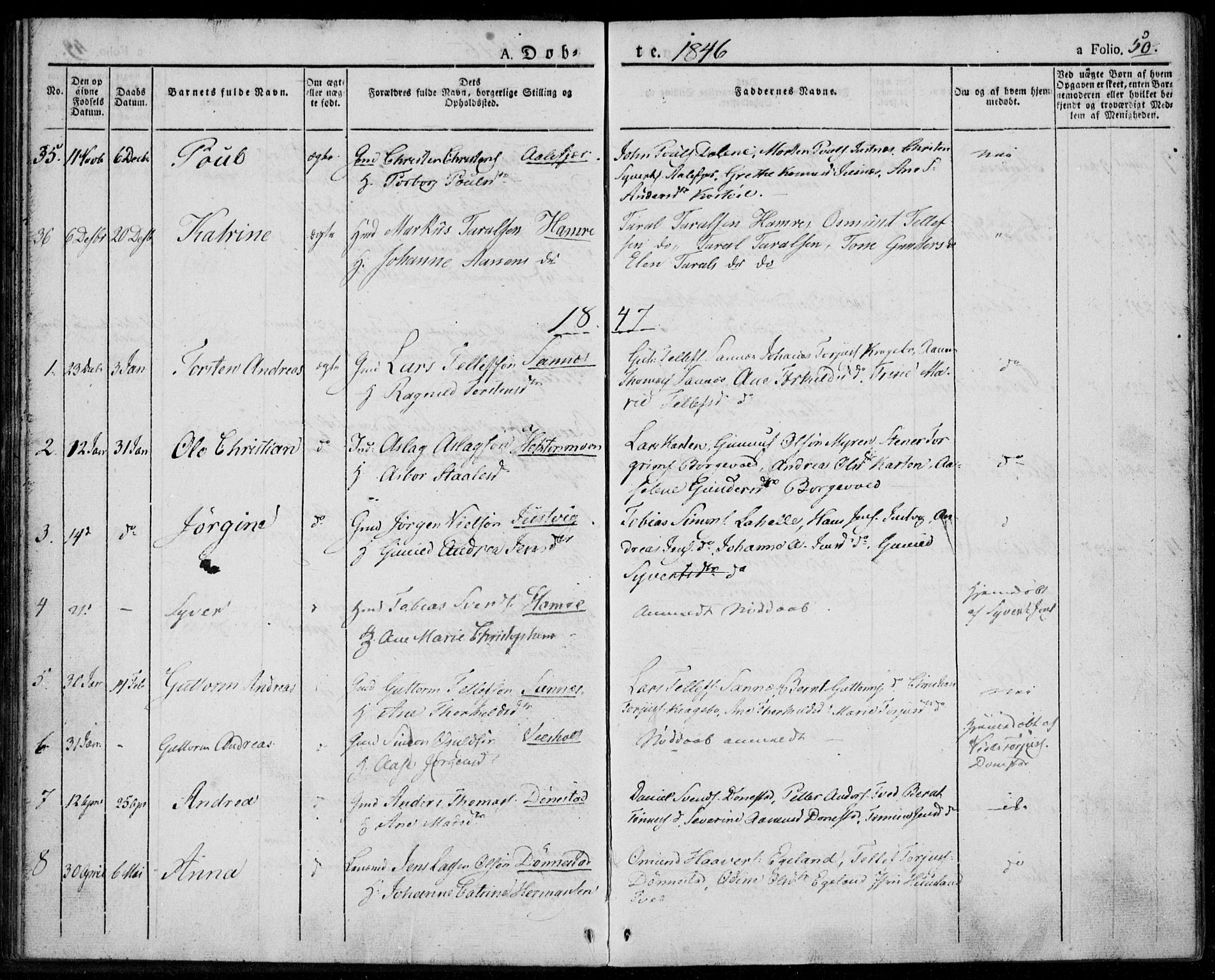 Tveit sokneprestkontor, AV/SAK-1111-0043/F/Fa/L0003: Parish register (official) no. A 3, 1829-1852, p. 50