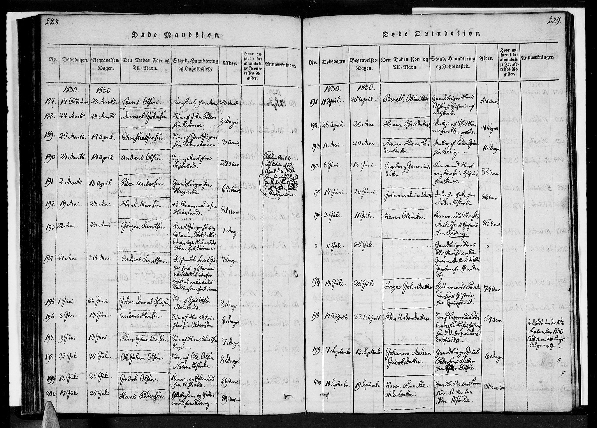 Ministerialprotokoller, klokkerbøker og fødselsregistre - Nordland, SAT/A-1459/852/L0736: Parish register (official) no. 852A06, 1820-1833, p. 228-229