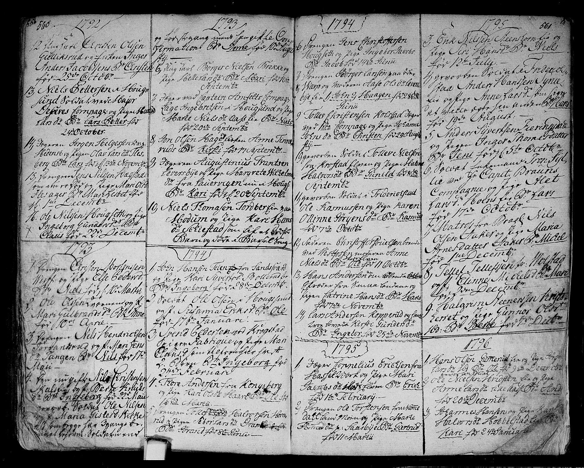 Eiker kirkebøker, SAKO/A-4/F/Fa/L0009: Parish register (official) no. I 9, 1789-1806, p. 560-561