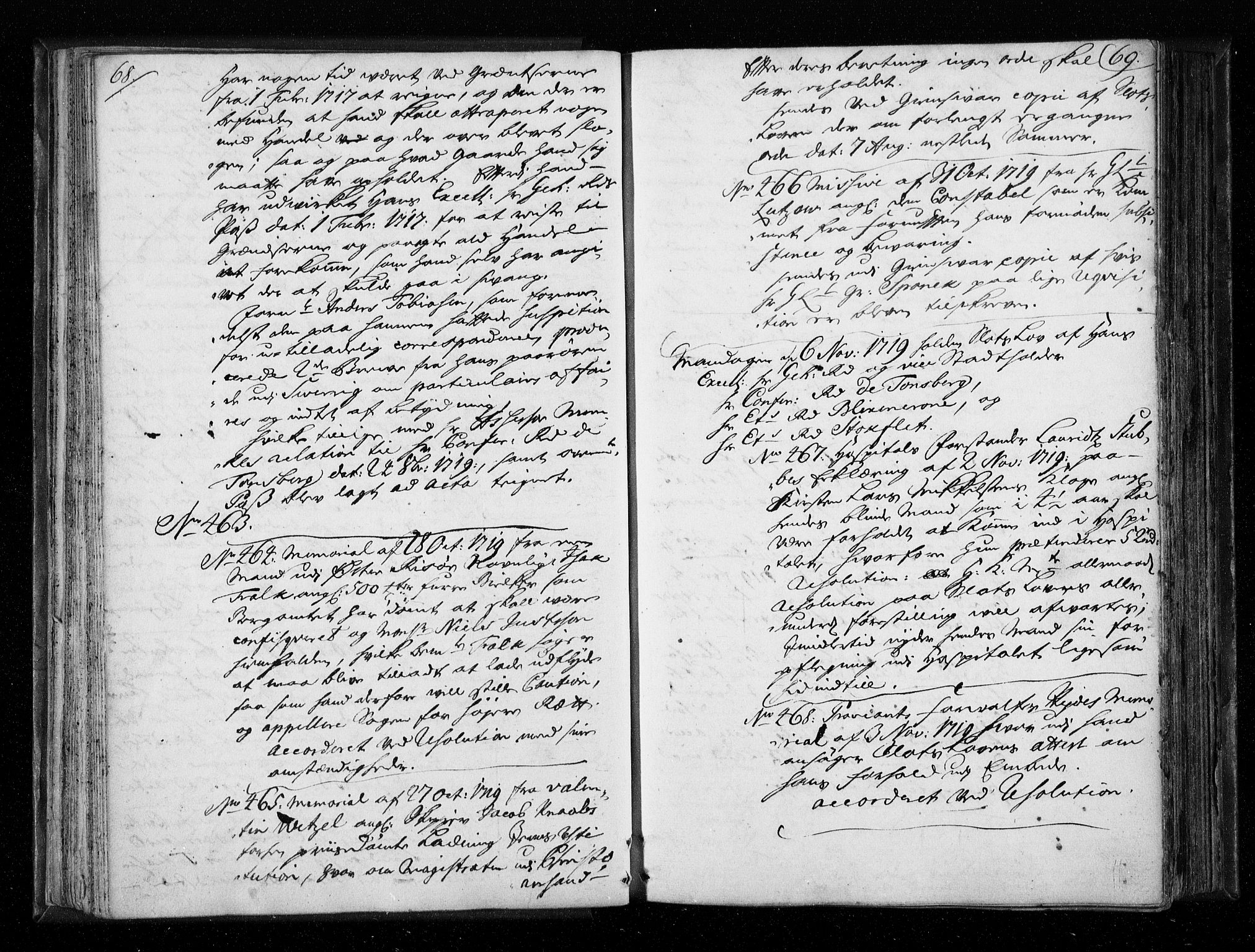 Stattholderembetet 1572-1771, AV/RA-EA-2870/Aa/L0010: Voteringsprotokoll (konseptprotokoll), 1719-1722, p. 68-69