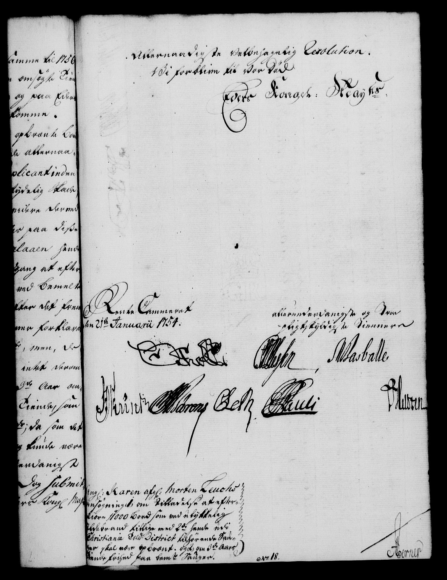 Rentekammeret, Kammerkanselliet, AV/RA-EA-3111/G/Gf/Gfa/L0036: Norsk relasjons- og resolusjonsprotokoll (merket RK 52.36), 1754, p. 112