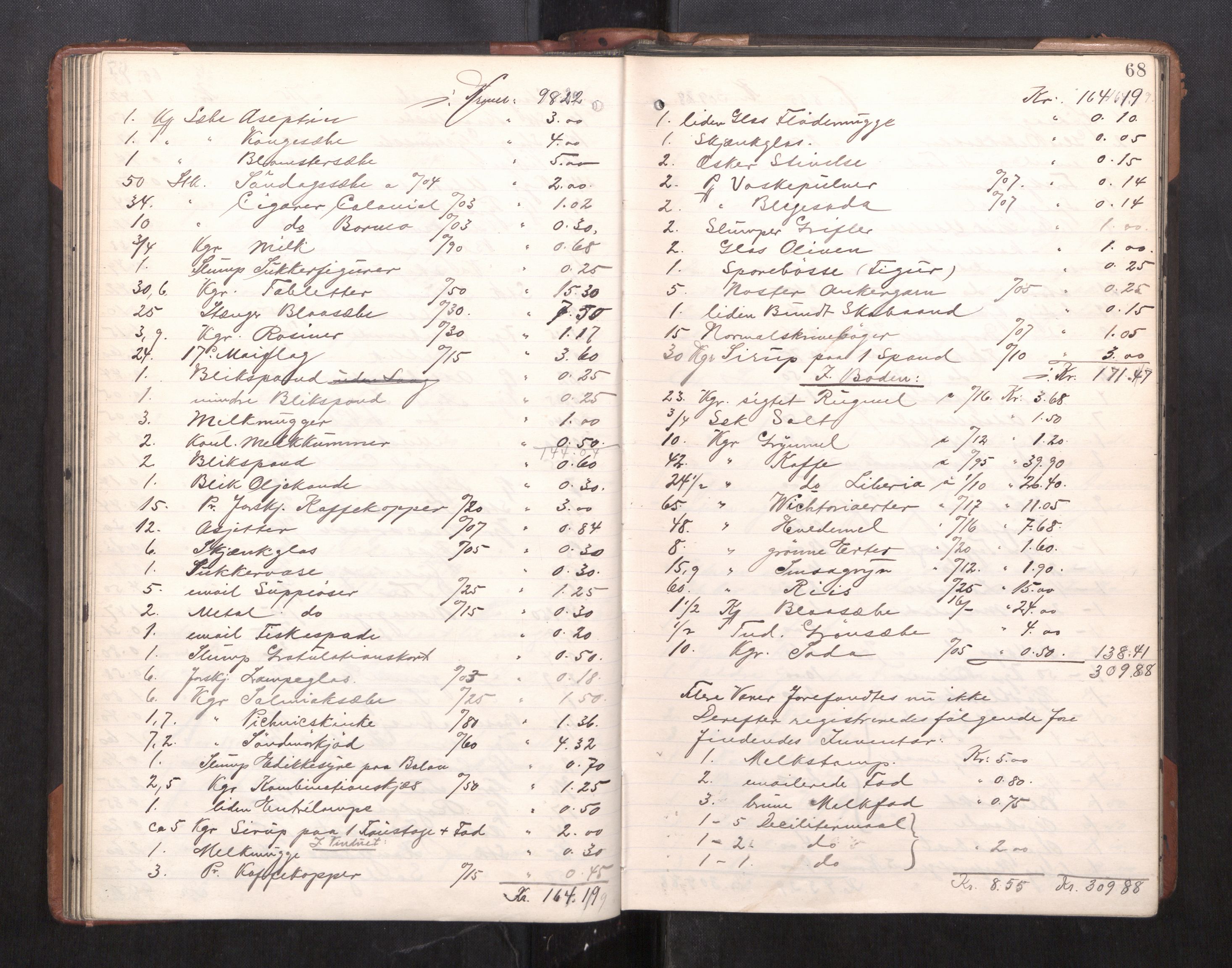 Trondheim byfogd, AV/SAT-A-0003/1/3/3C/L0025: Skifteregistreringsprotokoll - 24/1-14/7. (u/ register), 1906-1909, p. 68