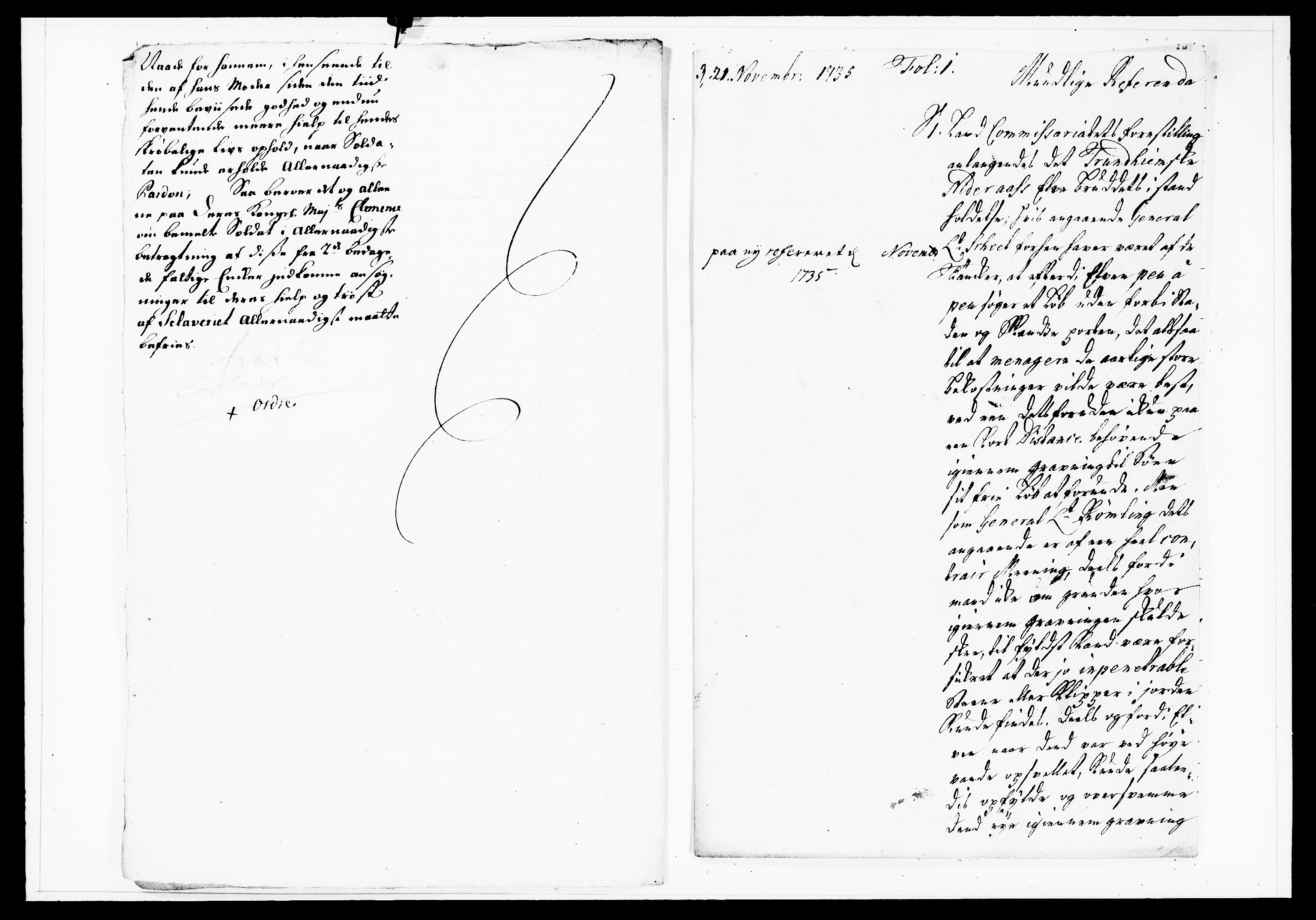 Krigskollegiet, Krigskancelliet, DRA/A-0006/-/1122-1129: Refererede sager, 1735, p. 540
