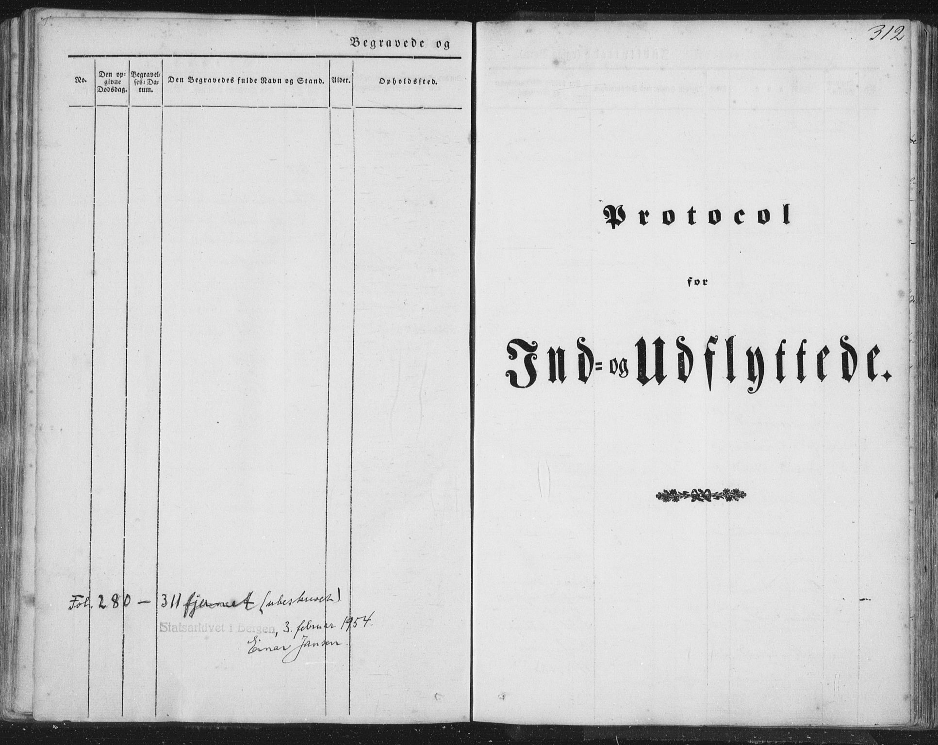 Selje sokneprestembete, SAB/A-99938/H/Ha/Haa/Haaa: Parish register (official) no. A 10, 1844-1858, p. 312