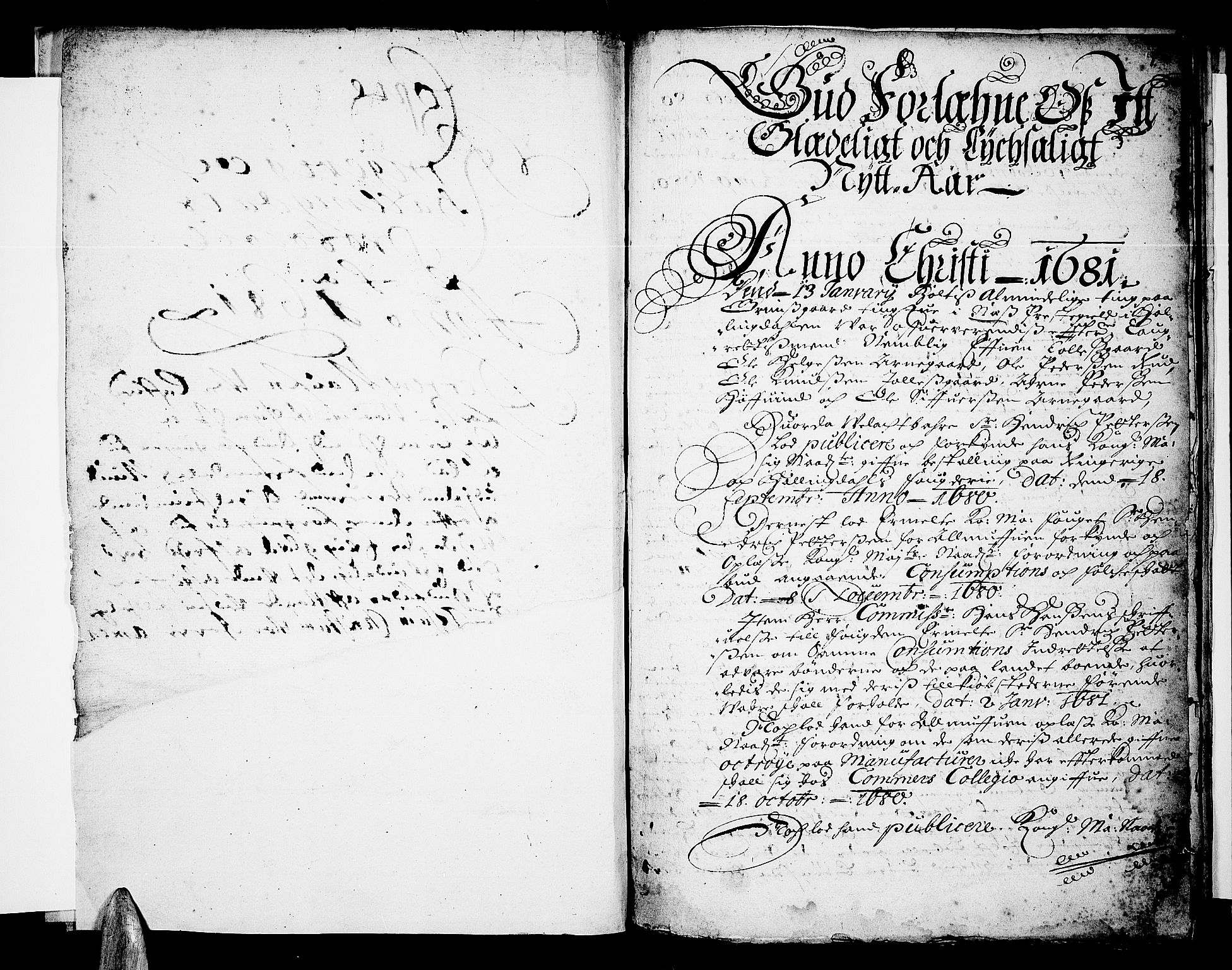 Ringerike og Hallingdal sorenskriveri, SAKO/A-81/F/Fa/Fab/L0009: Tingbok - Sorenskriveriet, 1681, p. 1