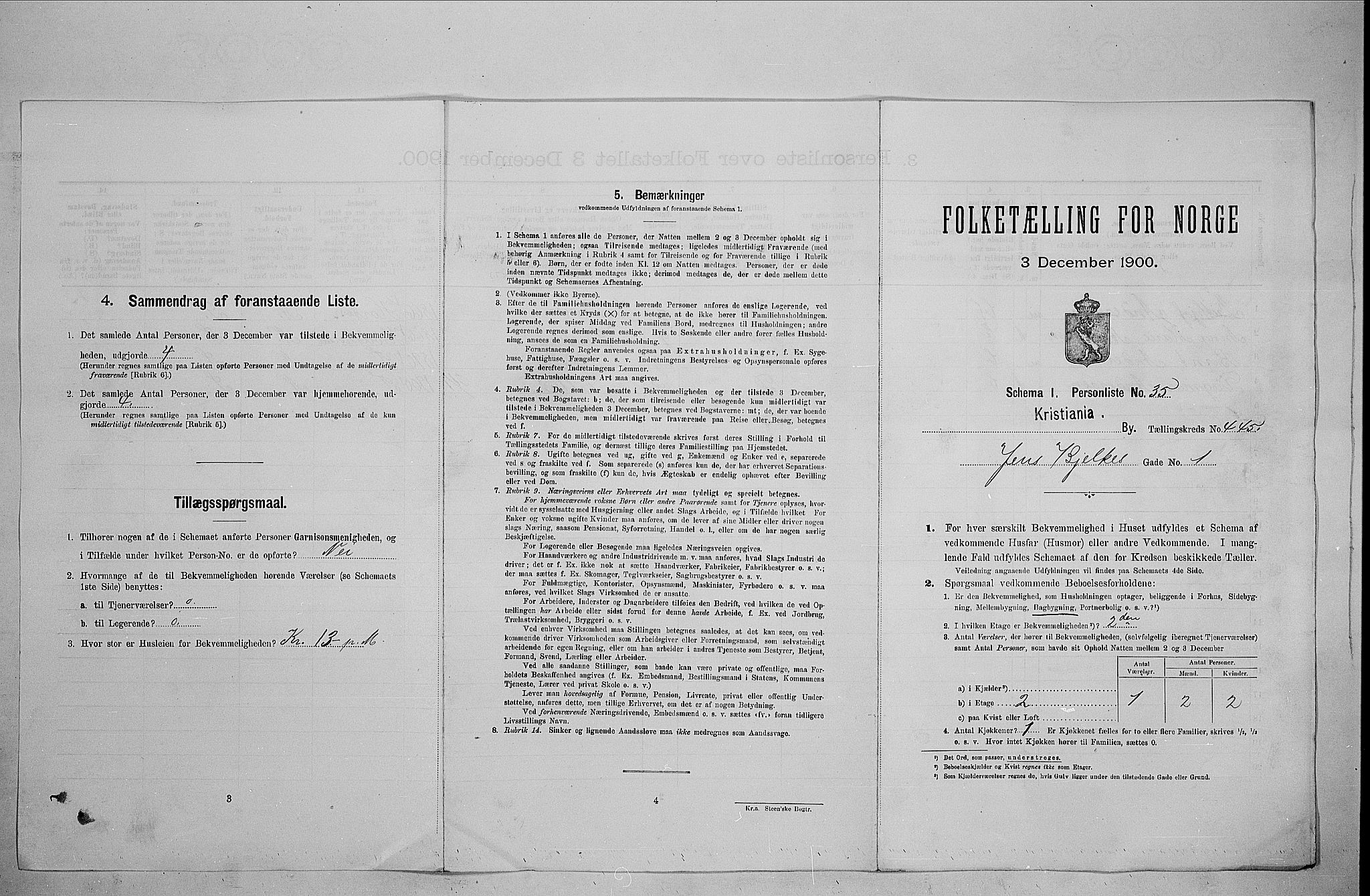 SAO, 1900 census for Kristiania, 1900, p. 42633