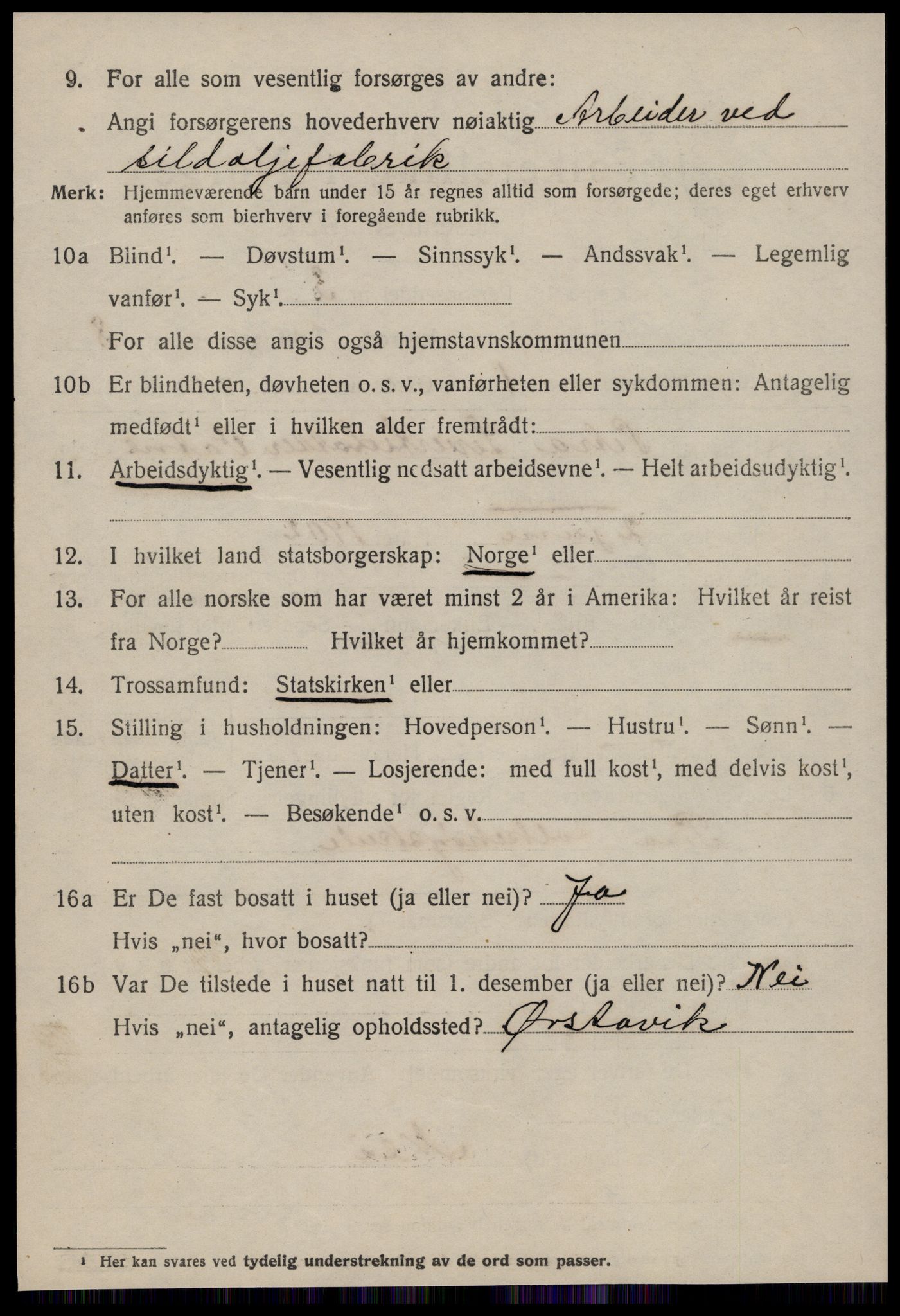 SAT, 1920 census for Ørsta, 1920, p. 5983