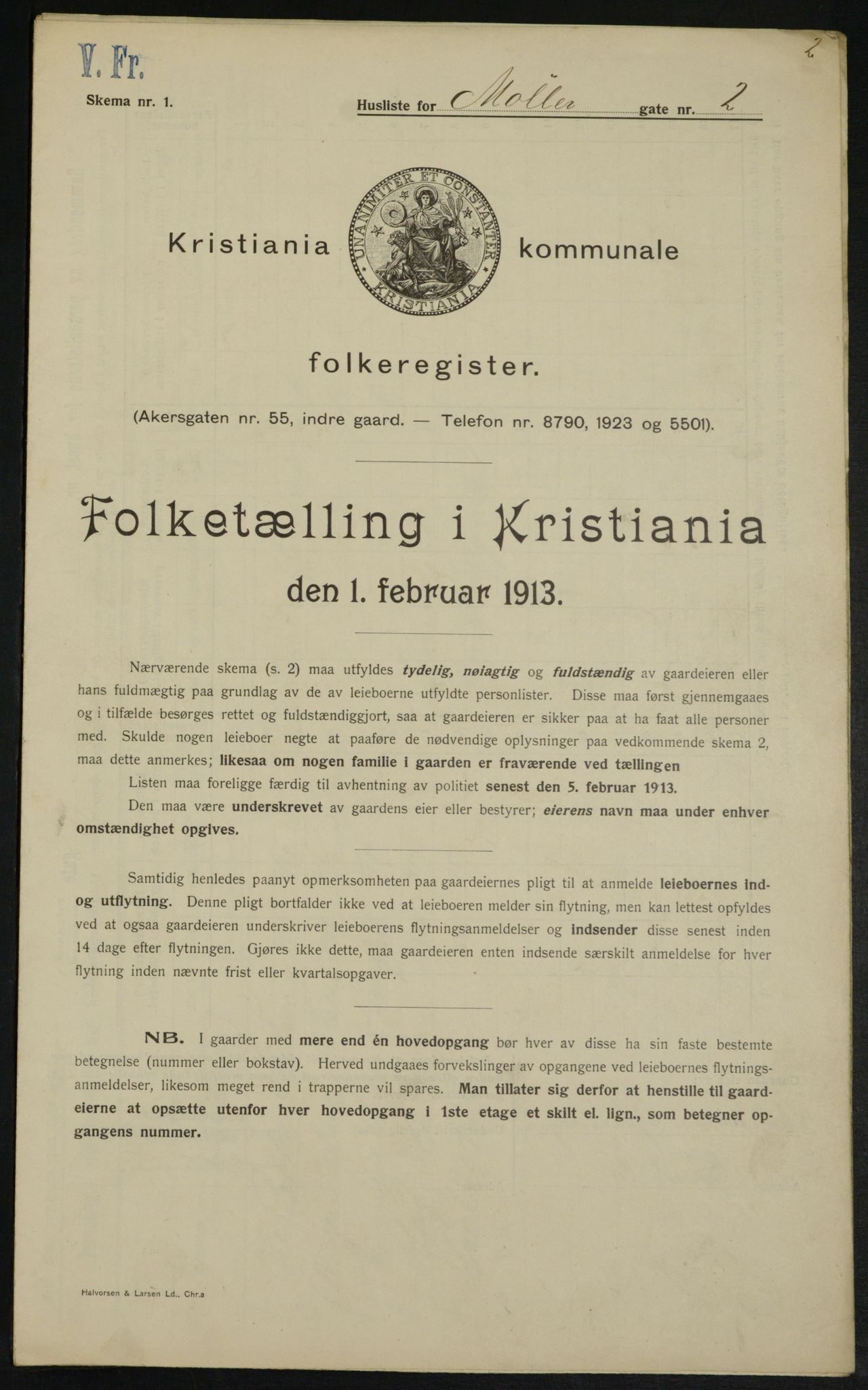 OBA, Municipal Census 1913 for Kristiania, 1913, p. 68363