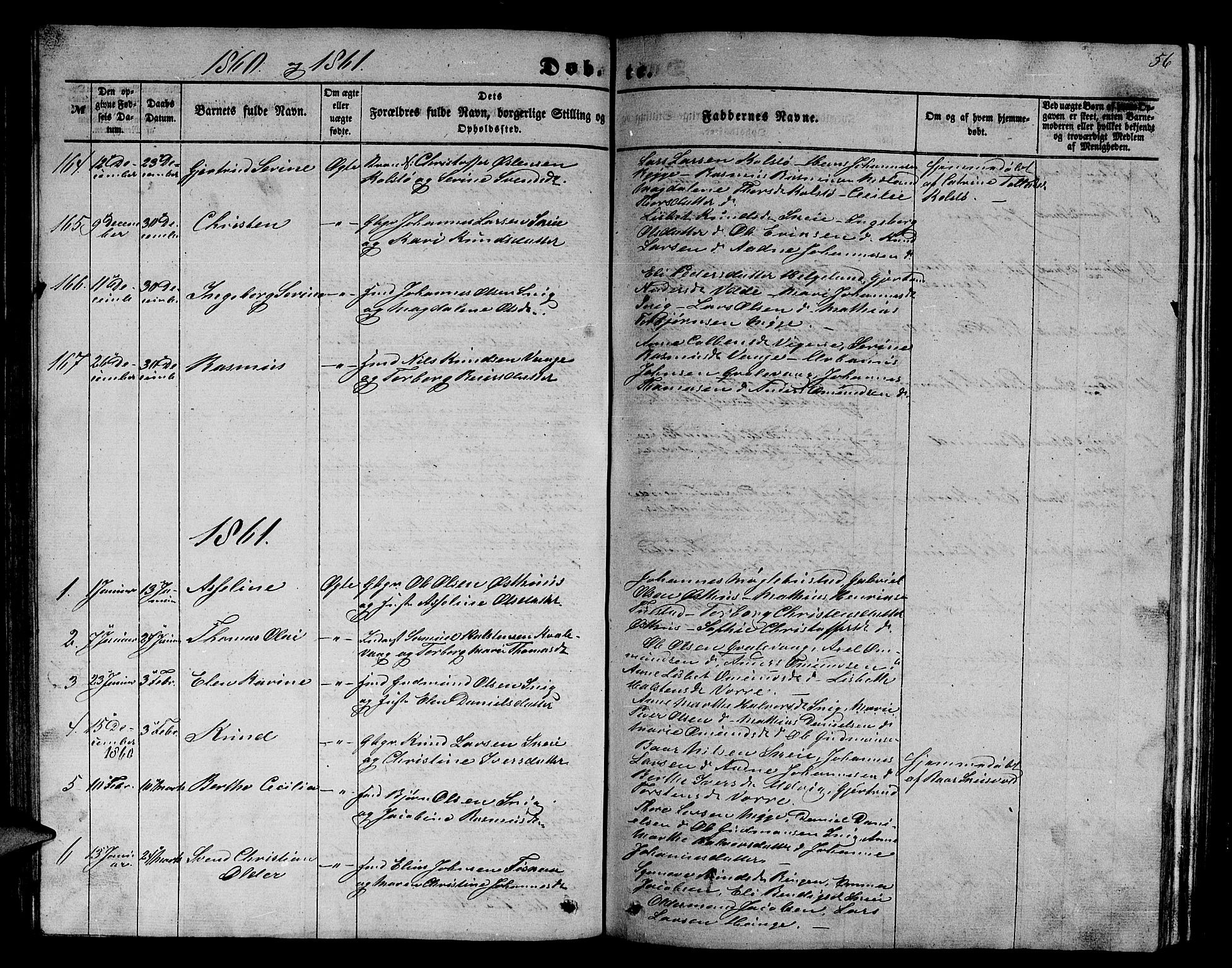 Avaldsnes sokneprestkontor, SAST/A -101851/H/Ha/Hab/L0003: Parish register (copy) no. B 3, 1857-1871, p. 56