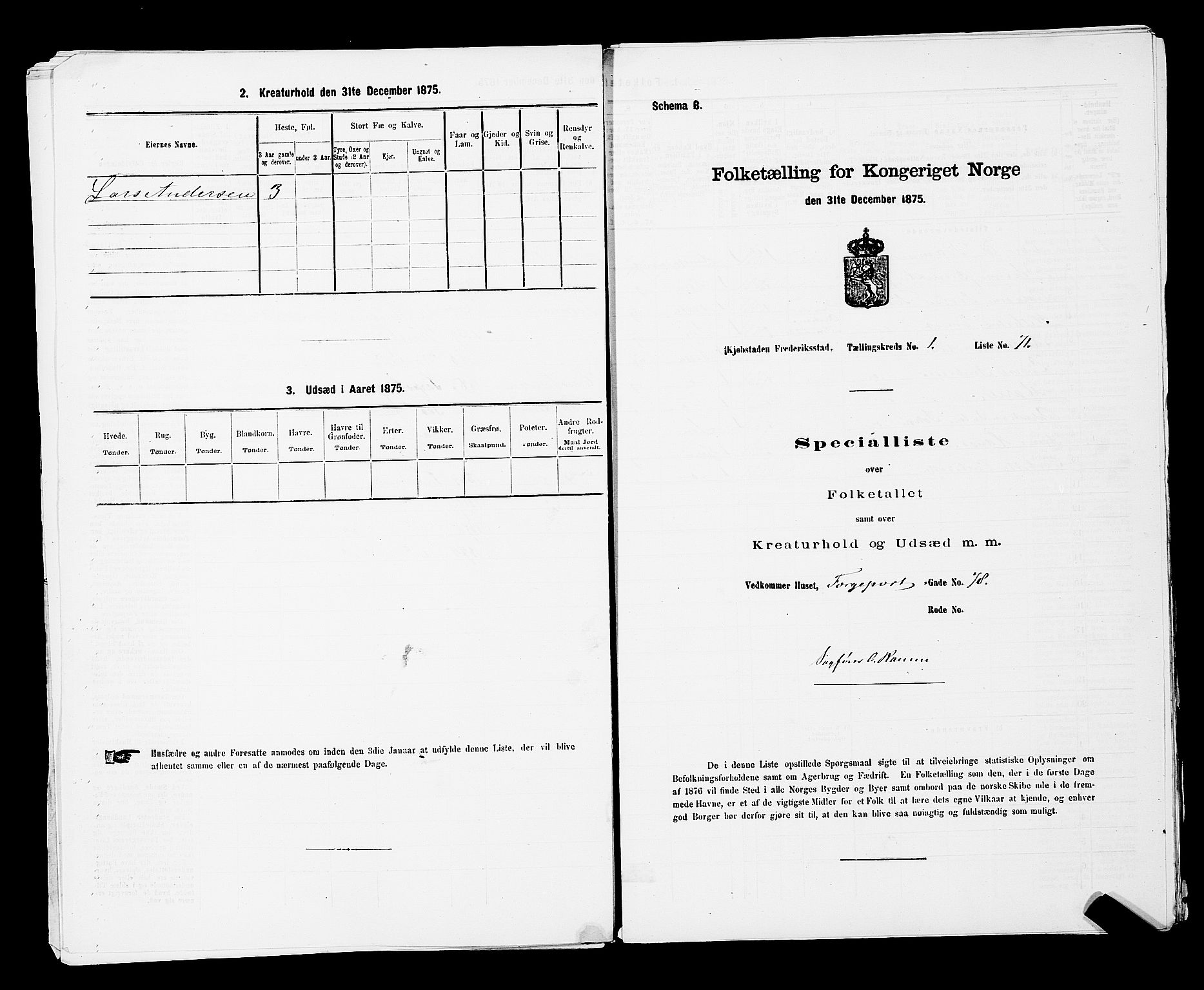 RA, 1875 census for 0103B Fredrikstad/Fredrikstad, 1875, p. 204