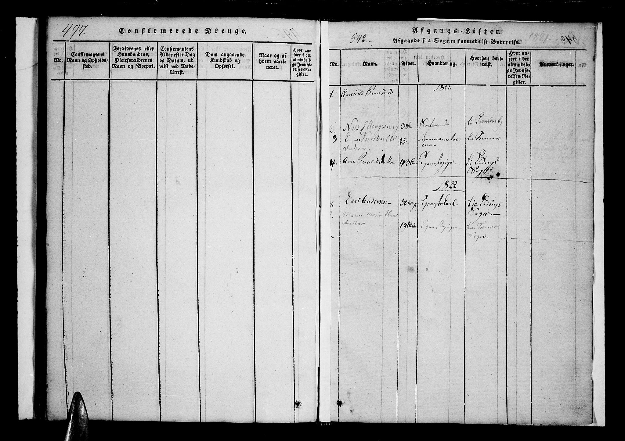 Kvæfjord sokneprestkontor, SATØ/S-1323/G/Ga/Gaa/L0002kirke: Parish register (official) no. 2, 1821-1830, p. 542