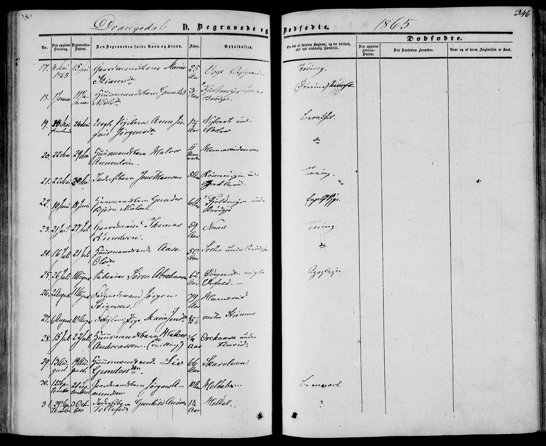 Drangedal kirkebøker, SAKO/A-258/F/Fa/L0008: Parish register (official) no. 8, 1857-1871, p. 346
