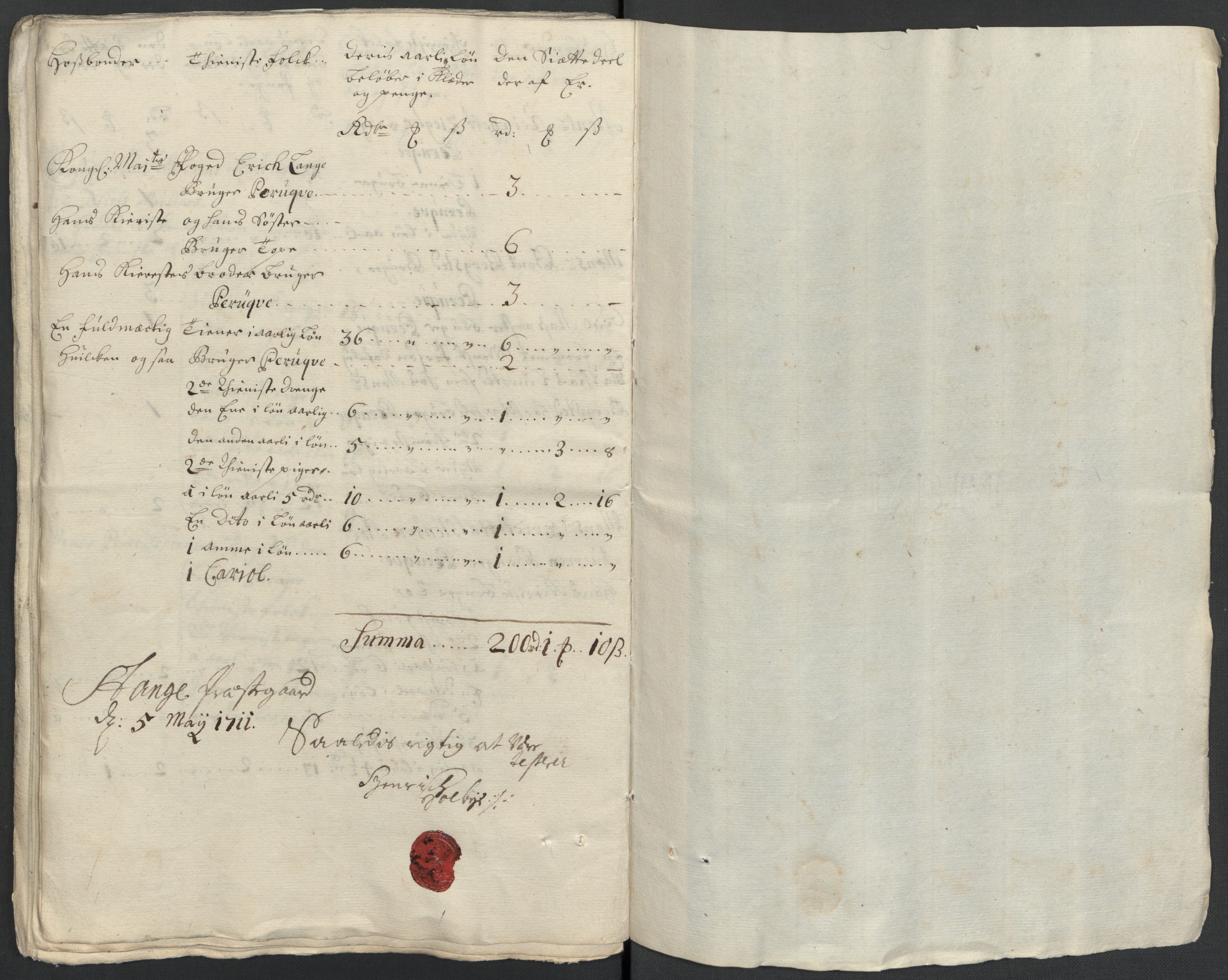 Rentekammeret inntil 1814, Reviderte regnskaper, Fogderegnskap, AV/RA-EA-4092/R16/L1047: Fogderegnskap Hedmark, 1711, p. 341