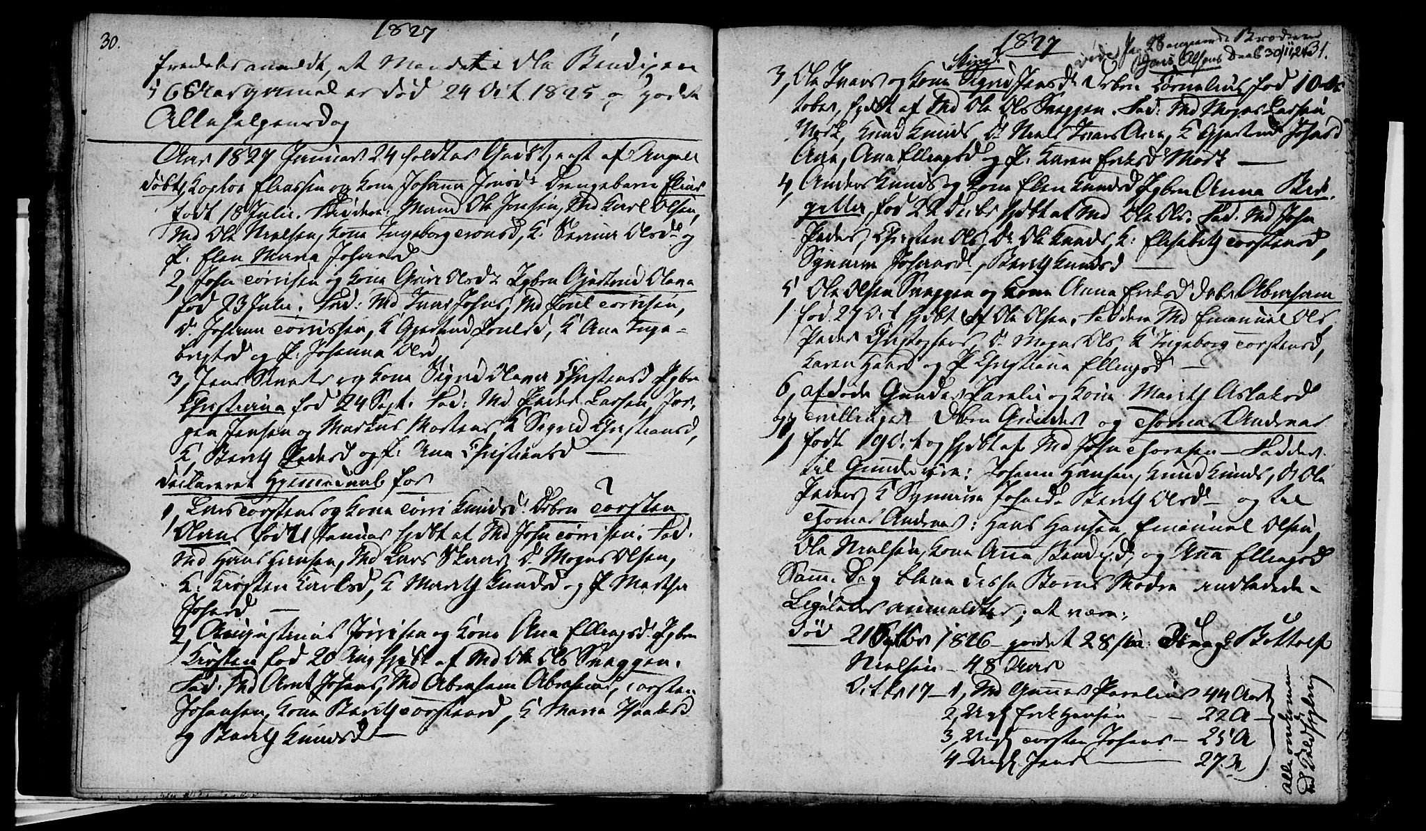 Ministerialprotokoller, klokkerbøker og fødselsregistre - Møre og Romsdal, SAT/A-1454/574/L0877: Parish register (official) no. 574A03, 1814-1832, p. 30-31