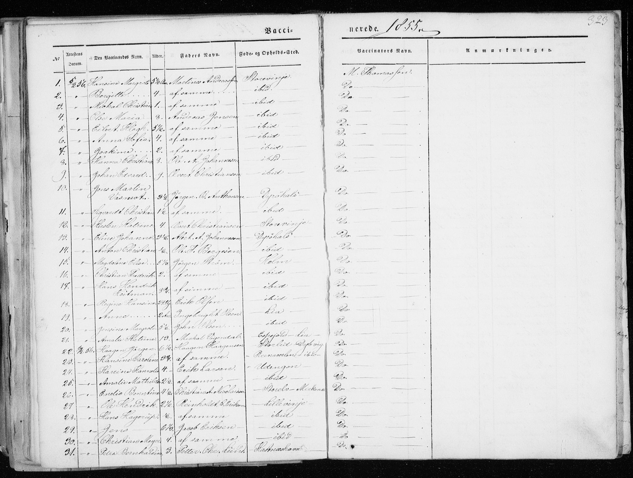 Tranøy sokneprestkontor, SATØ/S-1313/I/Ia/Iaa/L0006kirke: Parish register (official) no. 6, 1844-1855, p. 323
