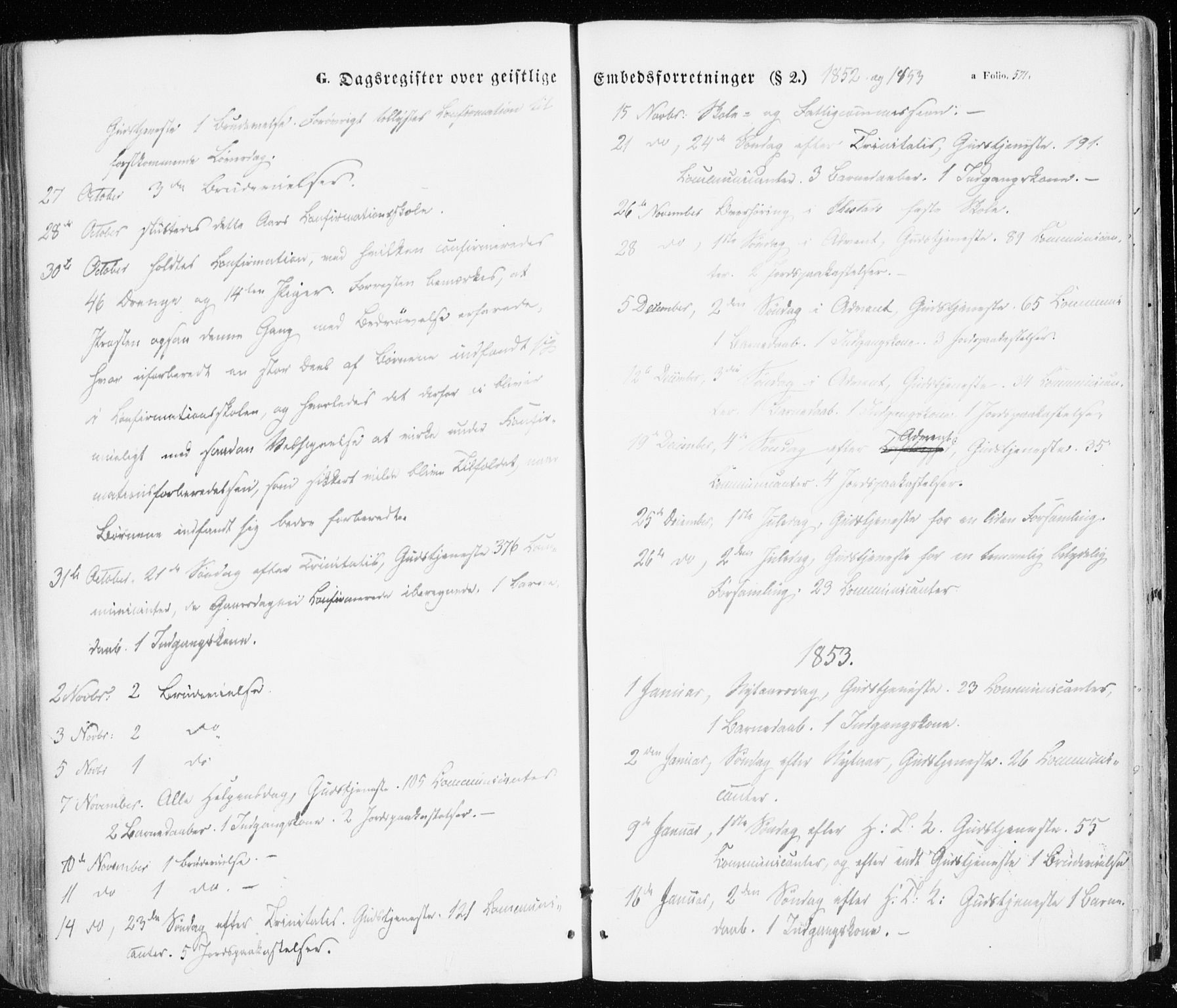 Ibestad sokneprestembete, SATØ/S-0077/H/Ha/Haa/L0008kirke: Parish register (official) no. 8, 1850-1859, p. 571