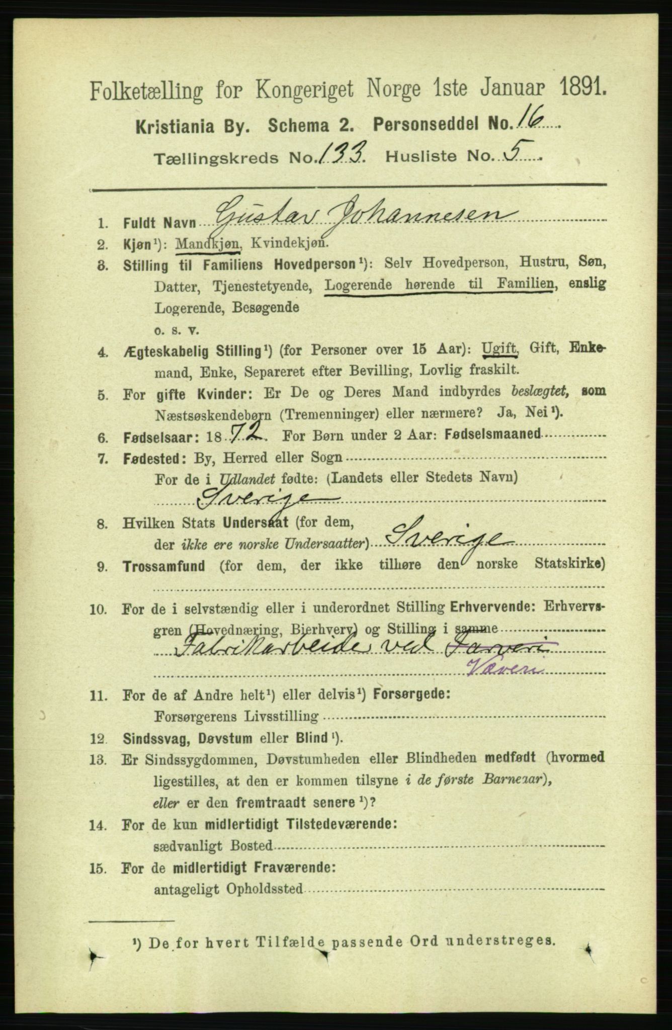 RA, 1891 census for 0301 Kristiania, 1891, p. 72633