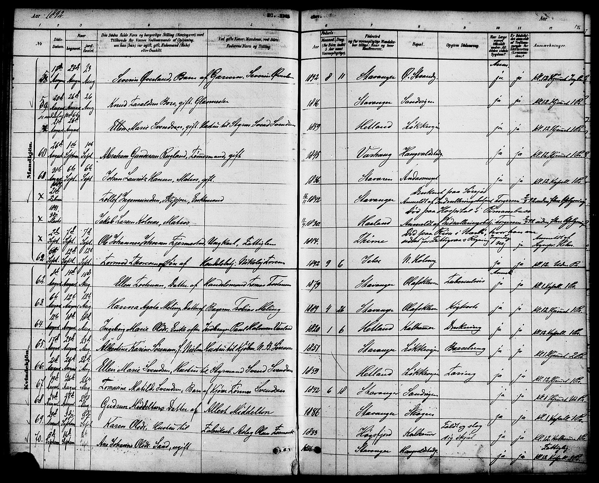 Domkirken sokneprestkontor, SAST/A-101812/001/30/30BA/L0027: Parish register (official) no. A 26, 1878-1896, p. 146