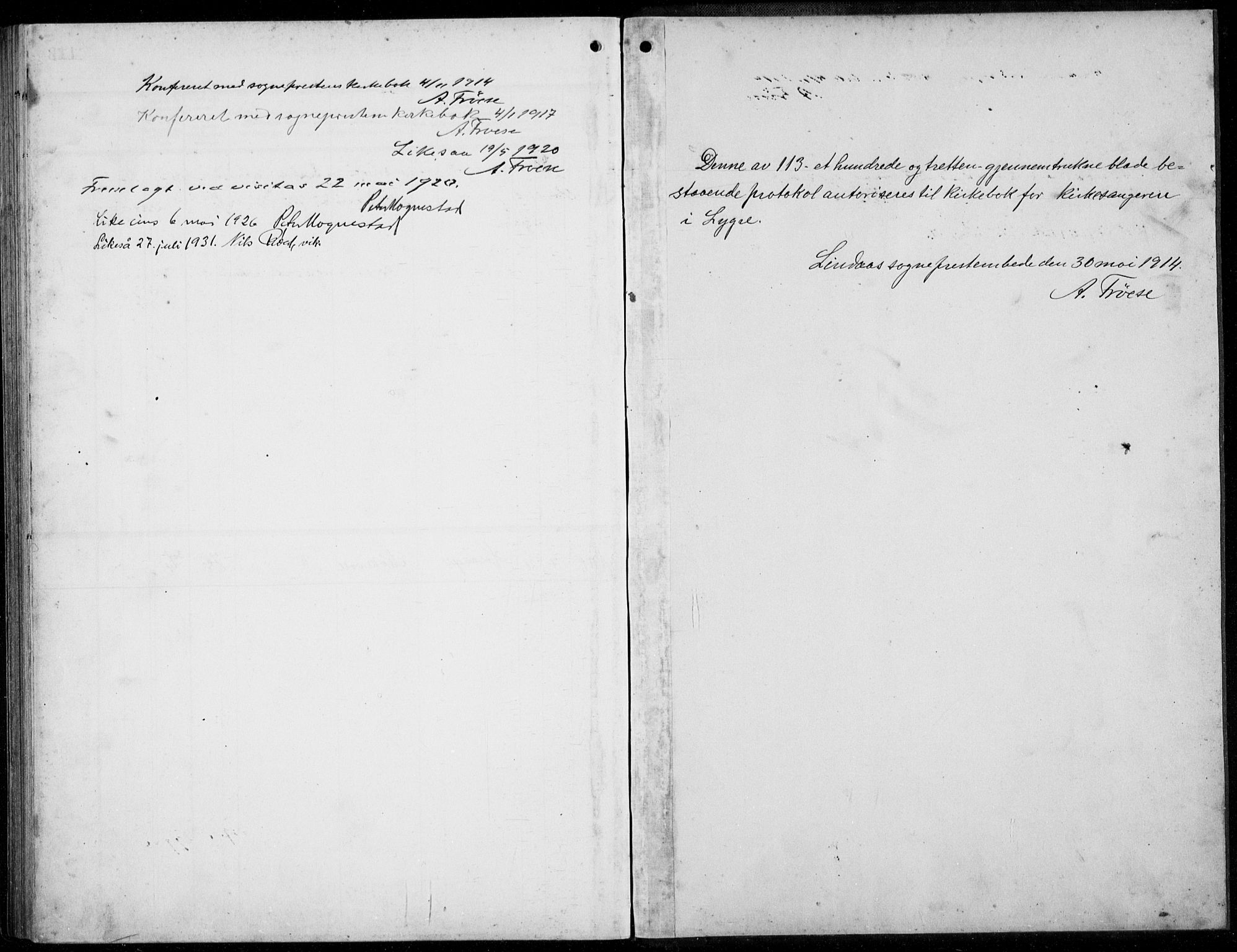 Alversund Sokneprestembete, SAB/A-73901/H/Ha/Hab: Parish register (copy) no. B 5, 1914-1932