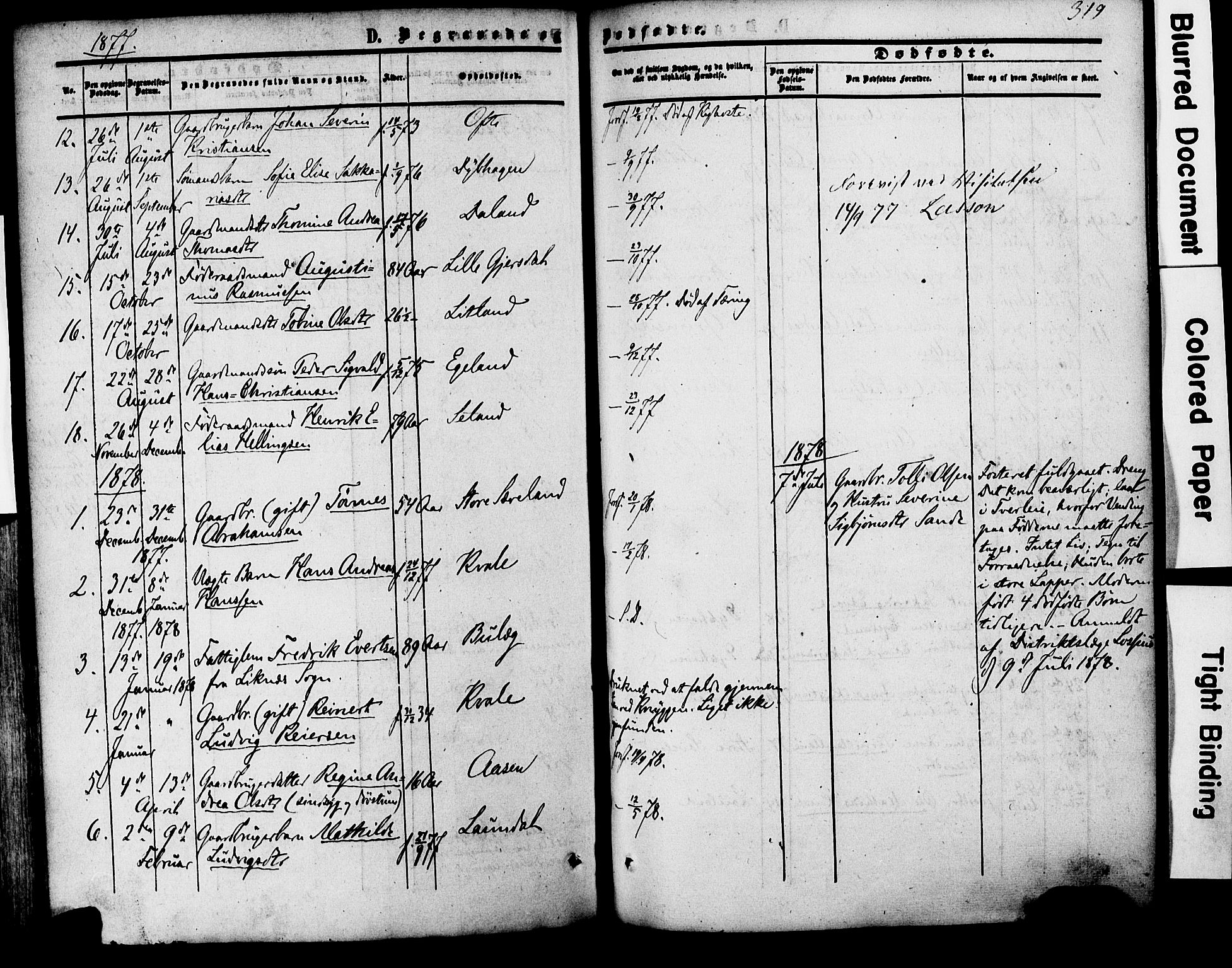 Herad sokneprestkontor, AV/SAK-1111-0018/F/Fa/Faa/L0005: Parish register (official) no. A 5, 1853-1886, p. 319