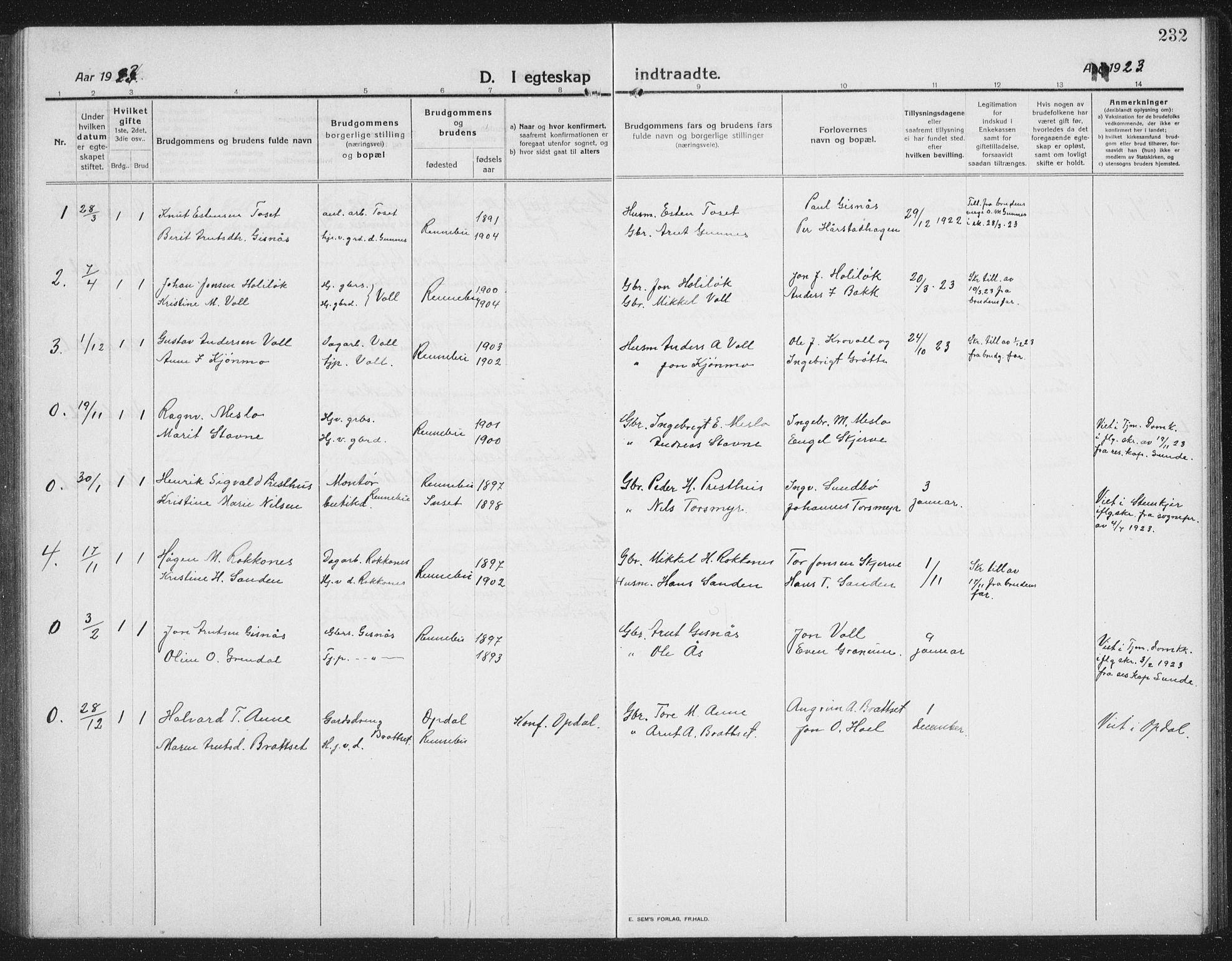 Ministerialprotokoller, klokkerbøker og fødselsregistre - Sør-Trøndelag, SAT/A-1456/674/L0877: Parish register (copy) no. 674C04, 1913-1940, p. 232