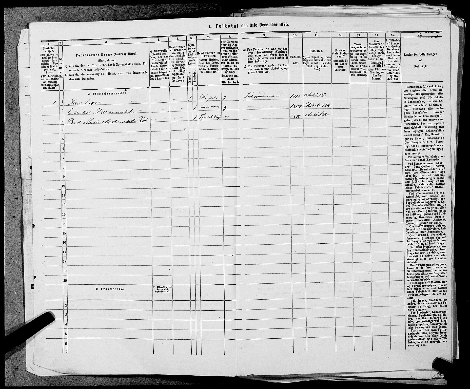 SAST, 1875 census for 1142P Rennesøy, 1875, p. 567