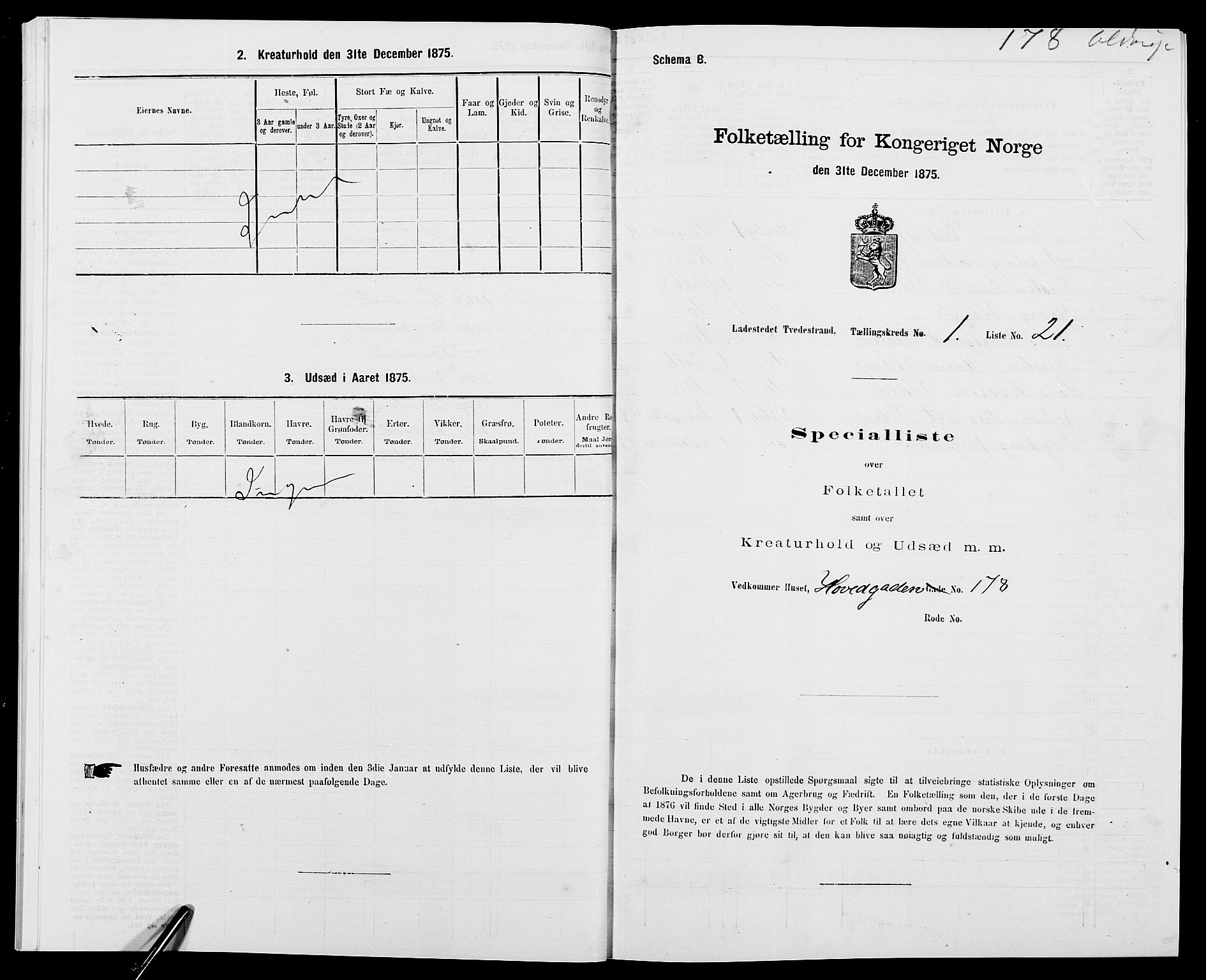 SAK, 1875 census for 0902B Holt/Tvedestrand, 1875, p. 49