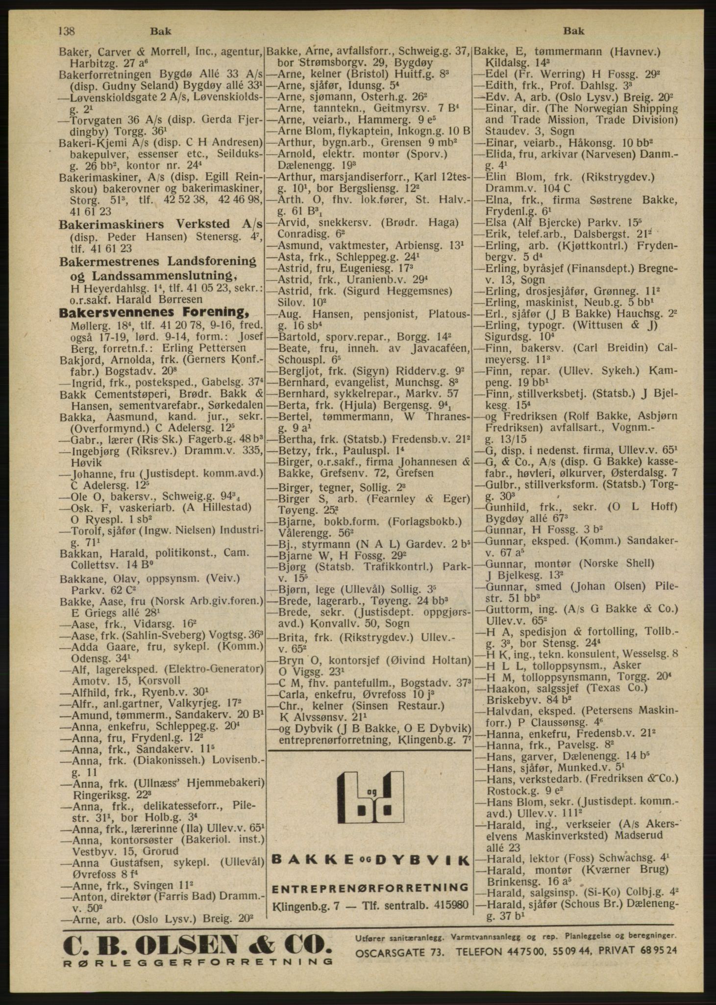 Kristiania/Oslo adressebok, PUBL/-, 1947, p. 138