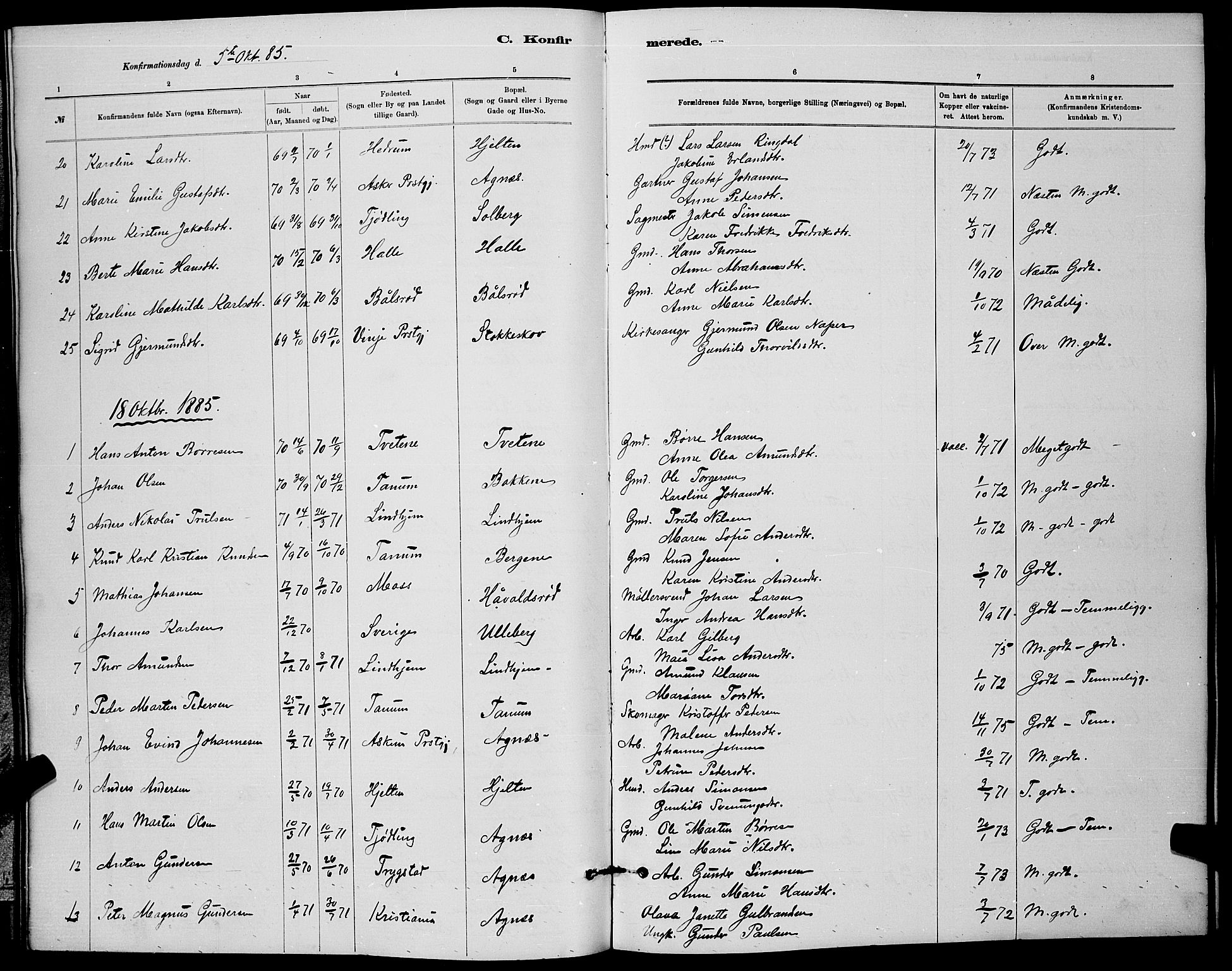 Brunlanes kirkebøker, SAKO/A-342/G/Ga/L0003: Parish register (copy) no. I 3, 1877-1898